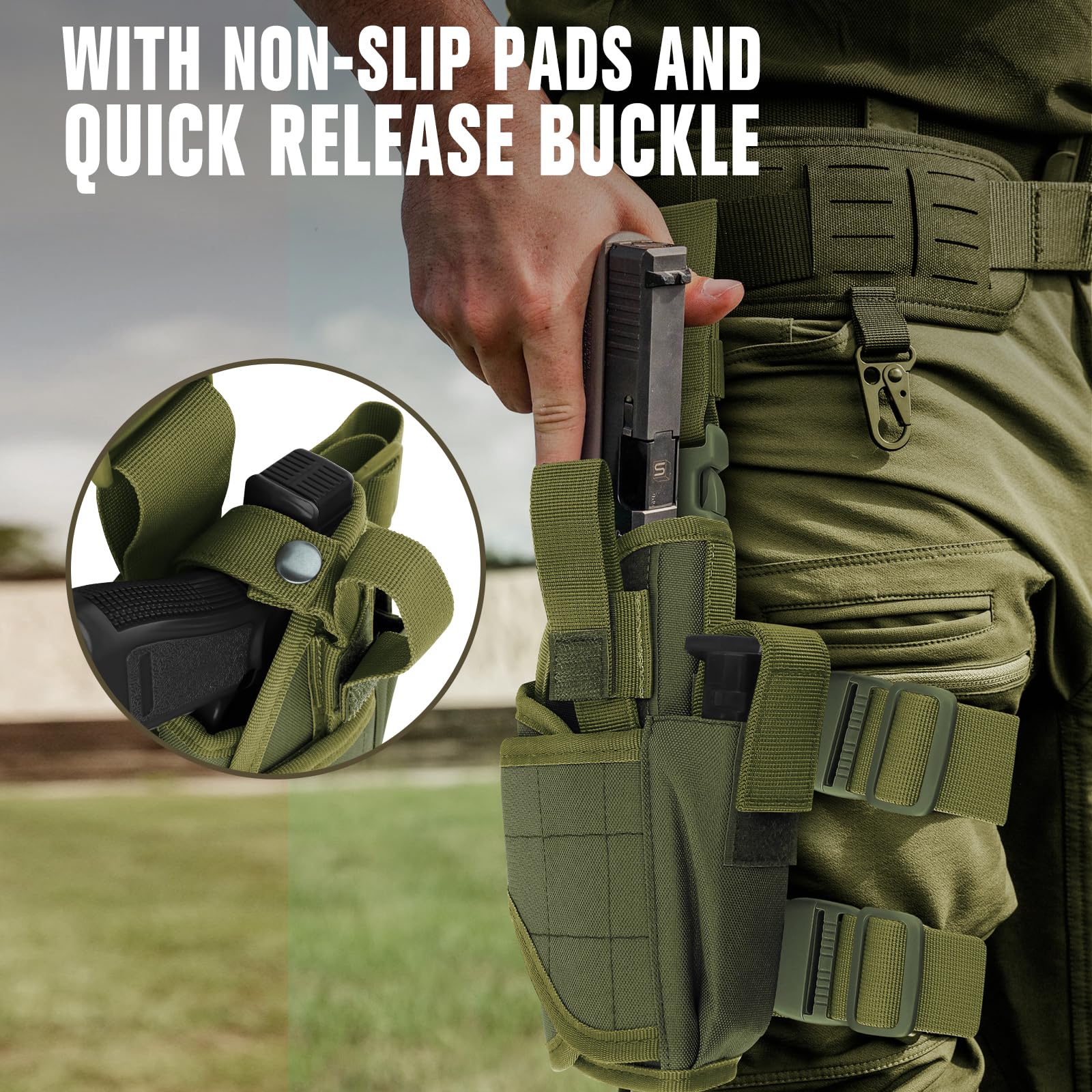 Amazon.com : ZZY Drop Leg Holster, Tactical Thigh Pistol Holster