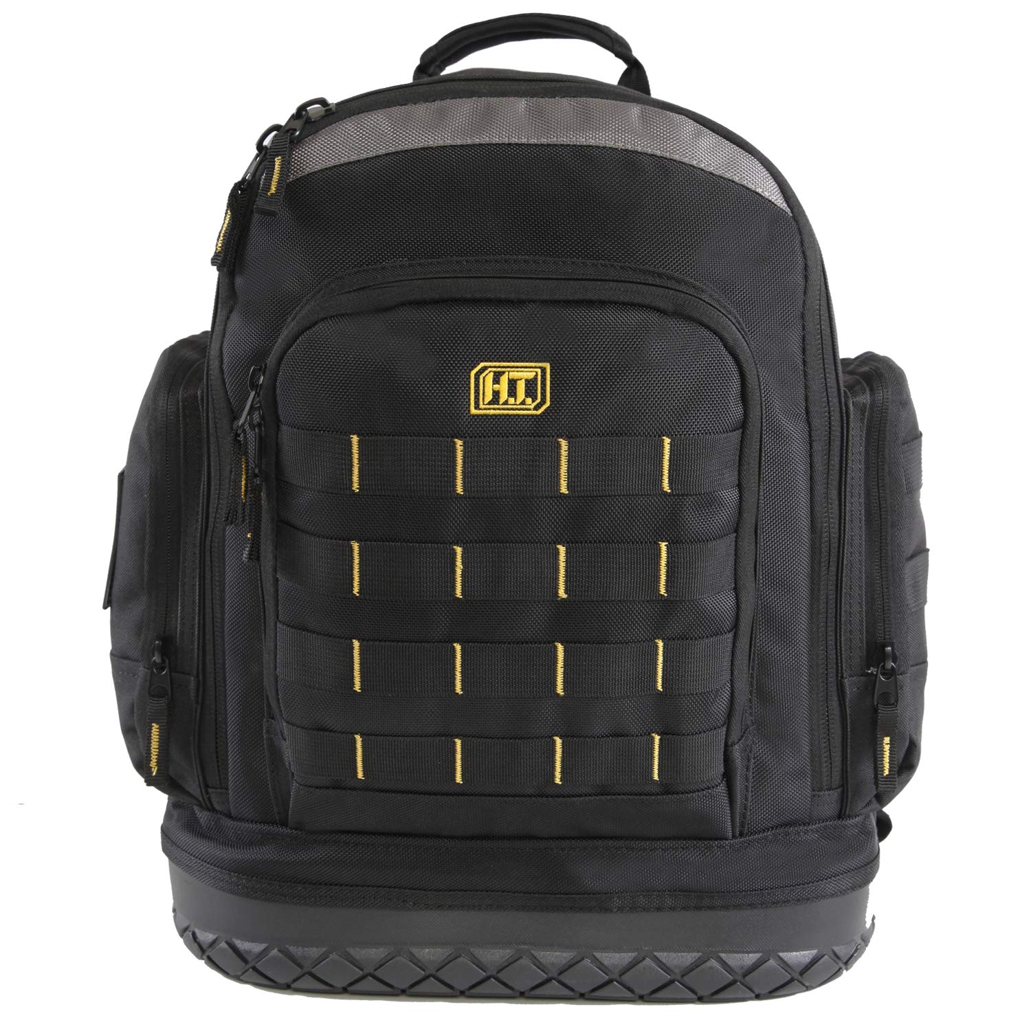 Highland Tactical Men's Task Tool Backpack with Molle Webbing, Black, One Size