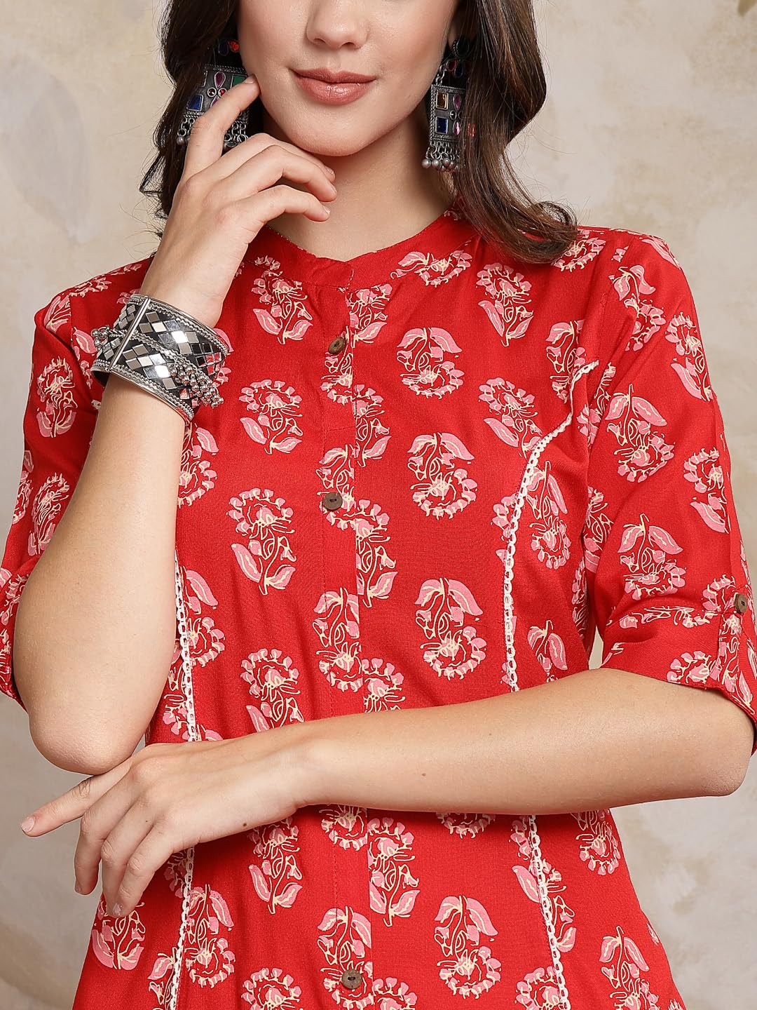 Diwali Sale Stylum Women'S Rayon Relaxed Fit A Line Kurta