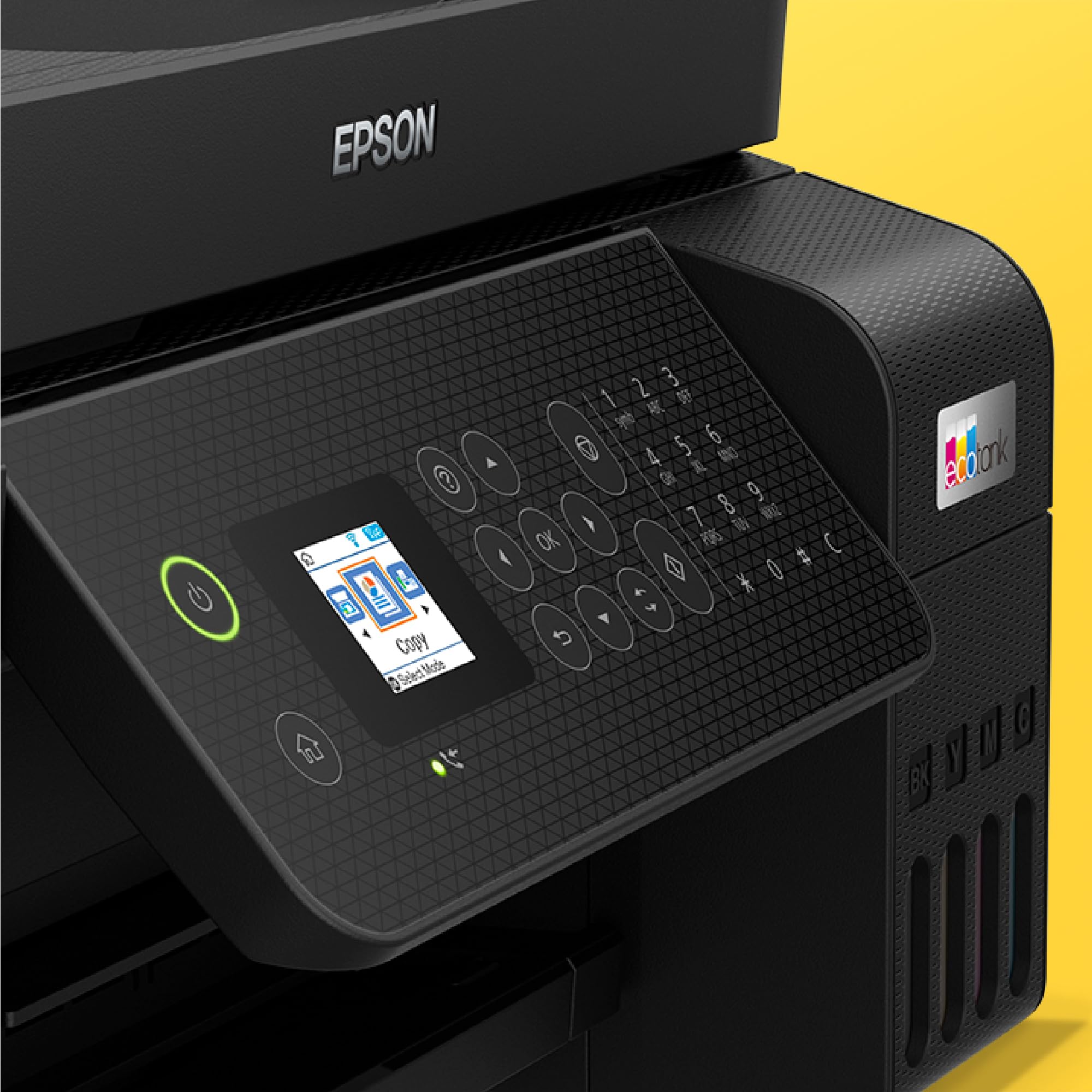 Epson EcoTank ET-4800 Tintentankdrucker A4 WLAN Ethernet Drucken Kopieren Scannen Faxen ADF LCD-Display