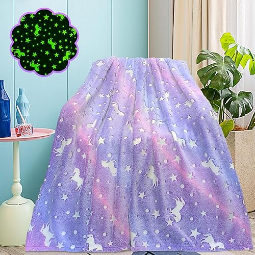 Miniatura 1 de Cexsilicon Manta de unicornio, que brilla en la oscuridad, juguetes para niñas de 1, 2, 3, 4, 5, 6, 7, 8, 9, 10 años, regalos de cumpleaños, San