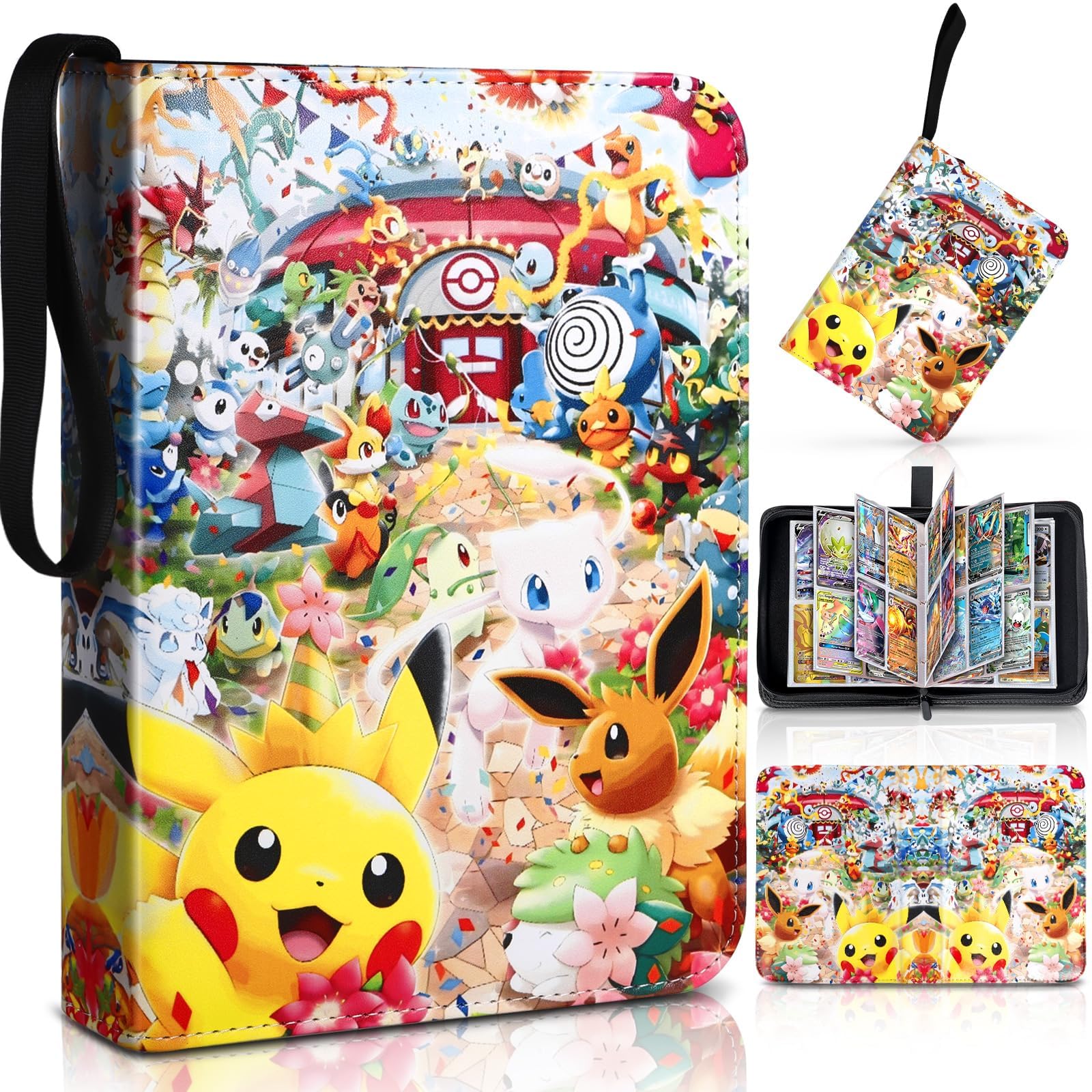 Raccoglitore Carte Pokemon, Album Carte Collezionabili, 50 Pagine per 400 Cartes, Album Porta Carte Impermeabile