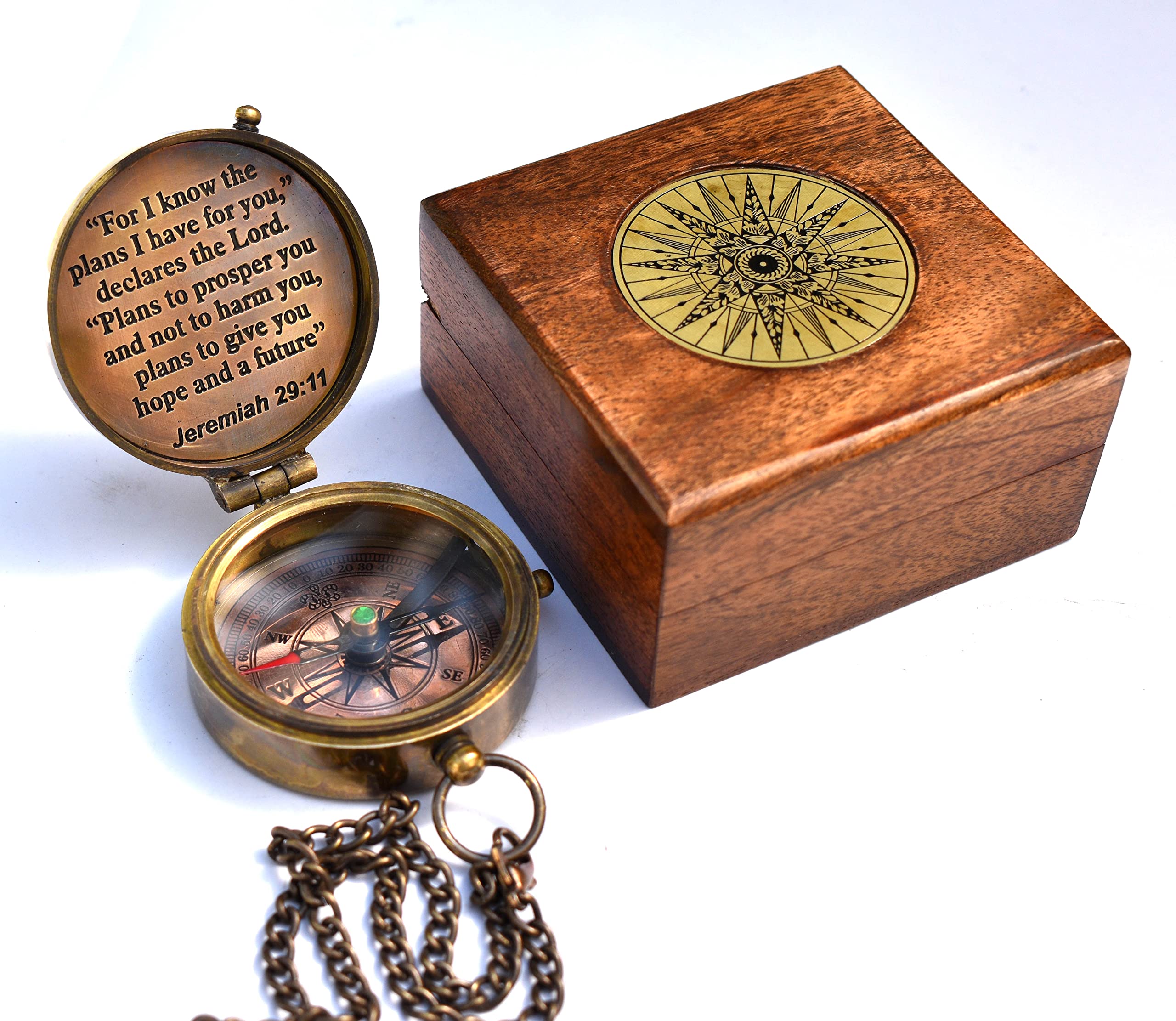 For I Know The Plans I Have For You, Jeremiah 29:11, massives Messing, gerichtete Gravur, Taufgeschenke für Jungen Mädchen, Erstkommunion, christliche Geschenke für Männer, Erstkonfirmationsgeschenke