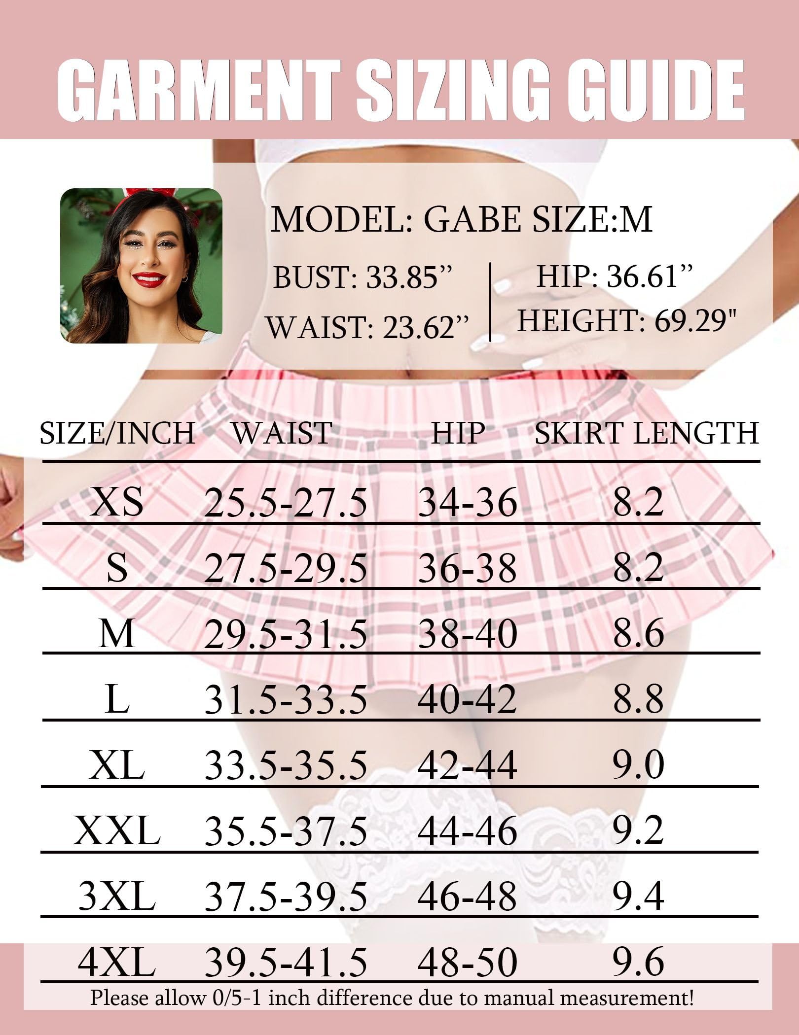 Avidlove Pleated Skirts for Women Y2k Mini Skirt Casual Short Skirts Micro Skirt XS-4XL: Small Pink Plaid