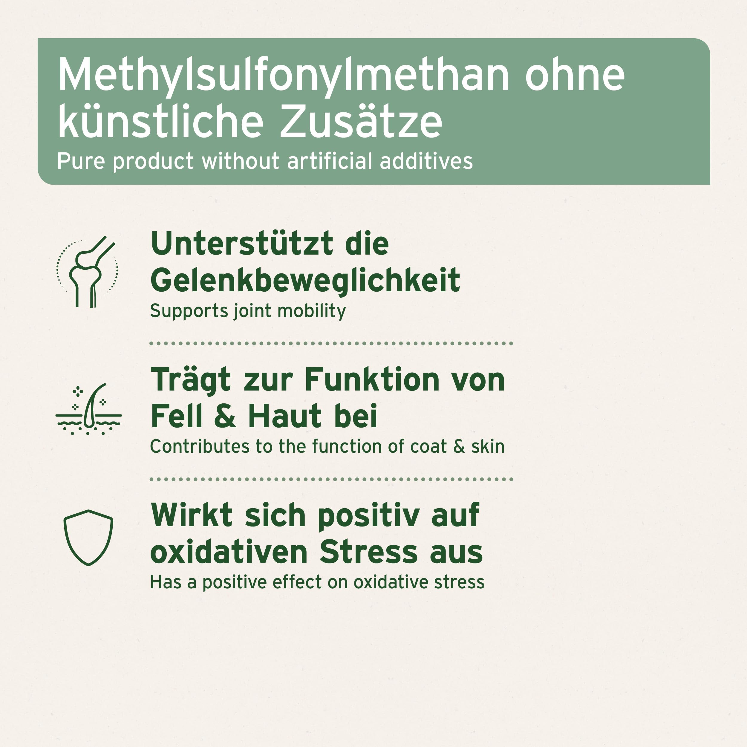 AniForte MSM Pulver für Pferde 1,5 kg – Hochreines Methylsulfonylmethan, Hochdosiert mit Reinheitsgrad 99,94%, organischer Schwefel als Gelenkpulver, höchste Qualität