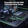 Cargador para laptop de 330W con punta de 7.4mm, reemplazo para Dell Alienware Series | para Alienware M16 M18 R1, M17 R3 R4, X16 X17 R1 R2, Area-51m R1 R2, DA330PM190 DA330PM111 Adaptador de corriente 3
