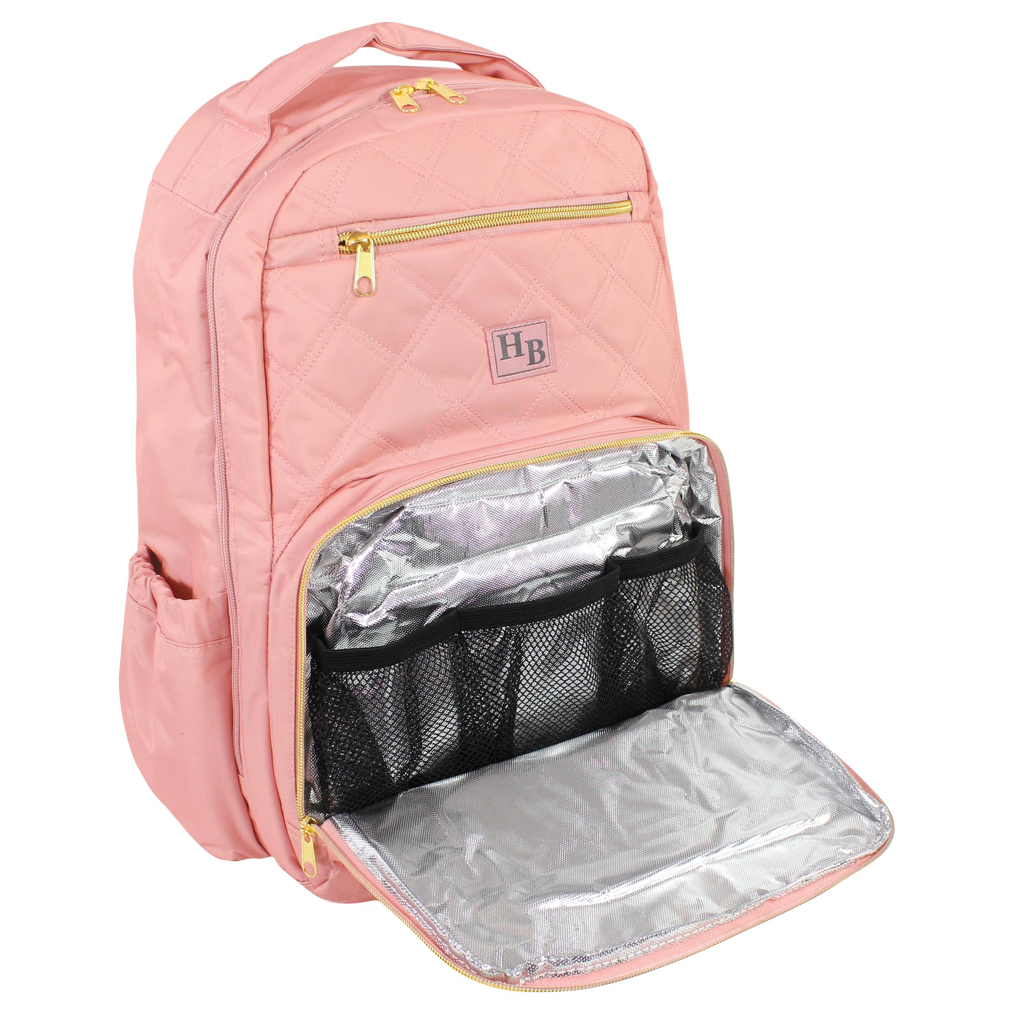 Hudson Baby Unisex Baby Premium Diaper Bag Backpack and Changing Pad, Blush, One Size