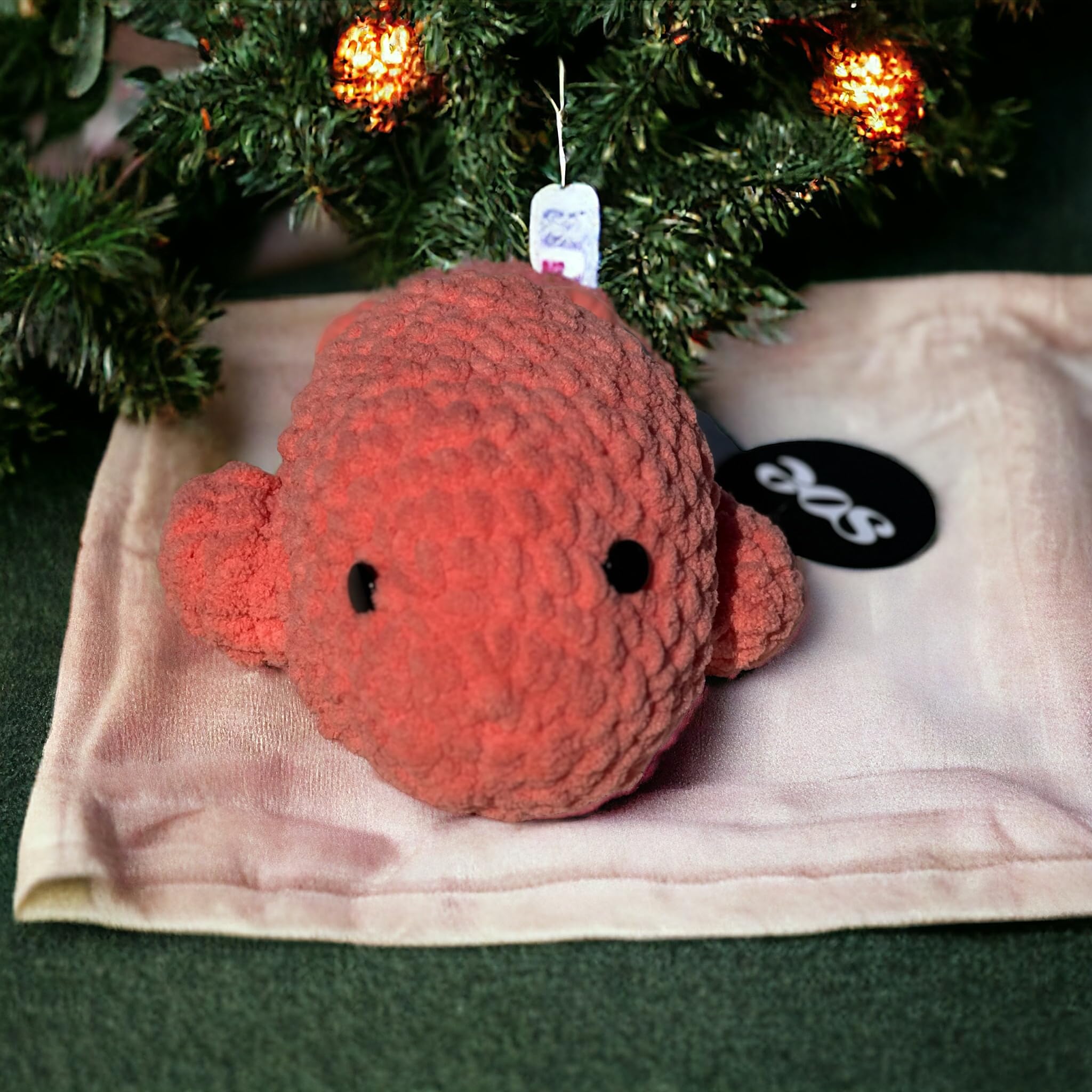 SOE Squishy Fishy: Crochet Toy Plushy (Salmon Orange)