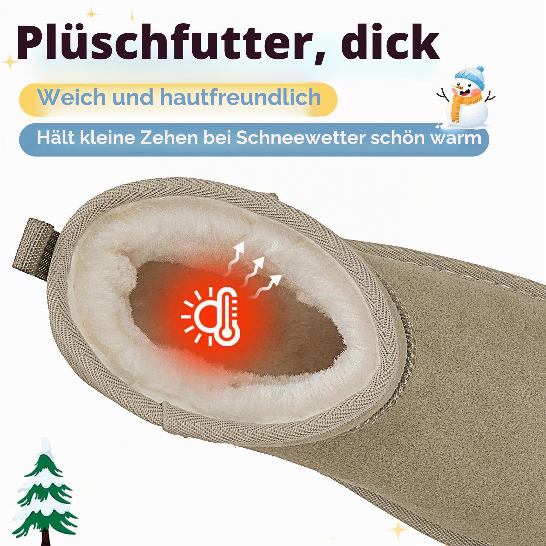 Mishansha Schneestiefel Kinder Mädchen Gr.24-36