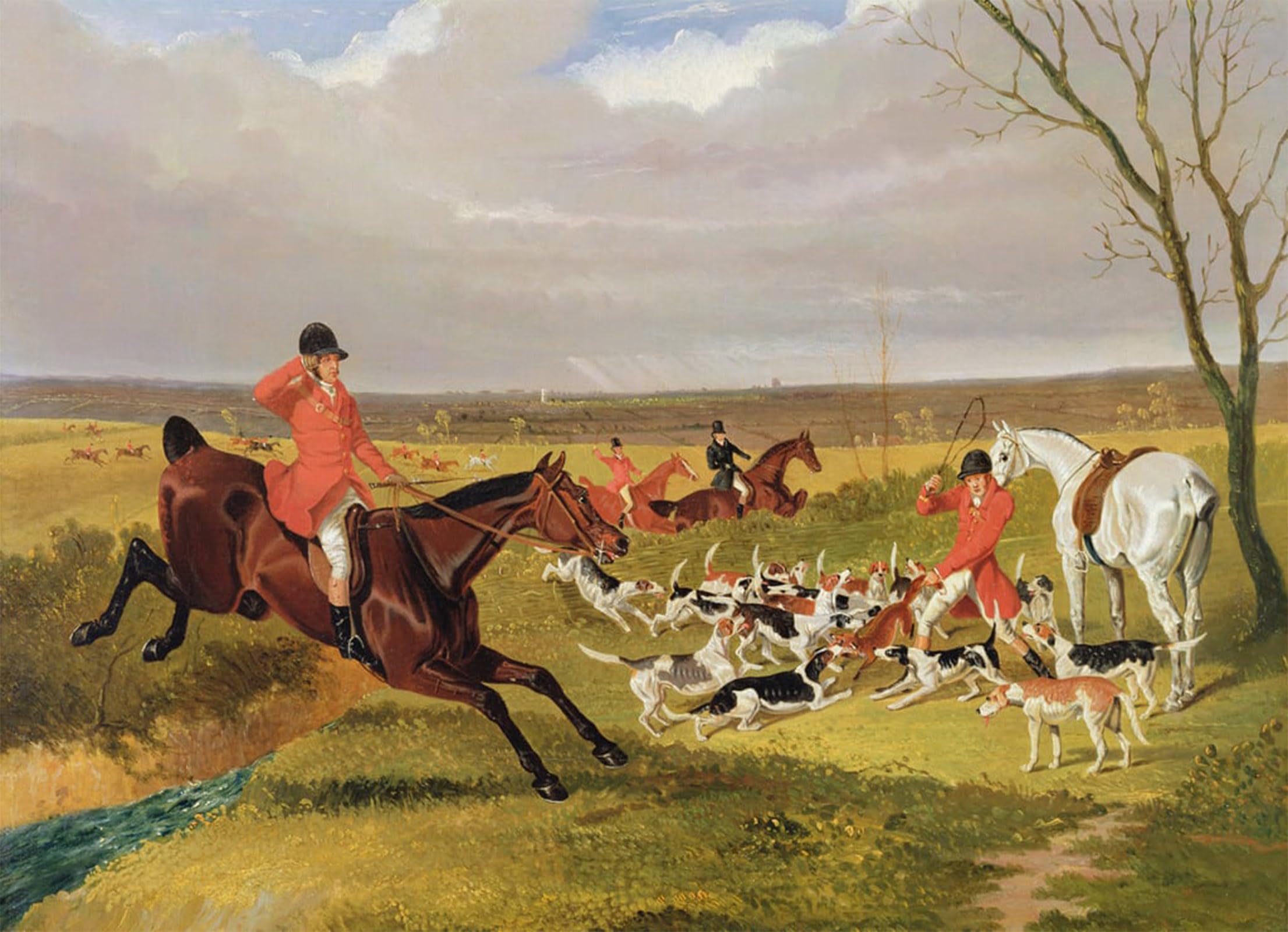 POSTERIIk Famous Animal Posters Vintage Picture the Suffolk Hunt the Death by Frederick Herring Senior Modern Wall Decor for Home Decor 60x90cm