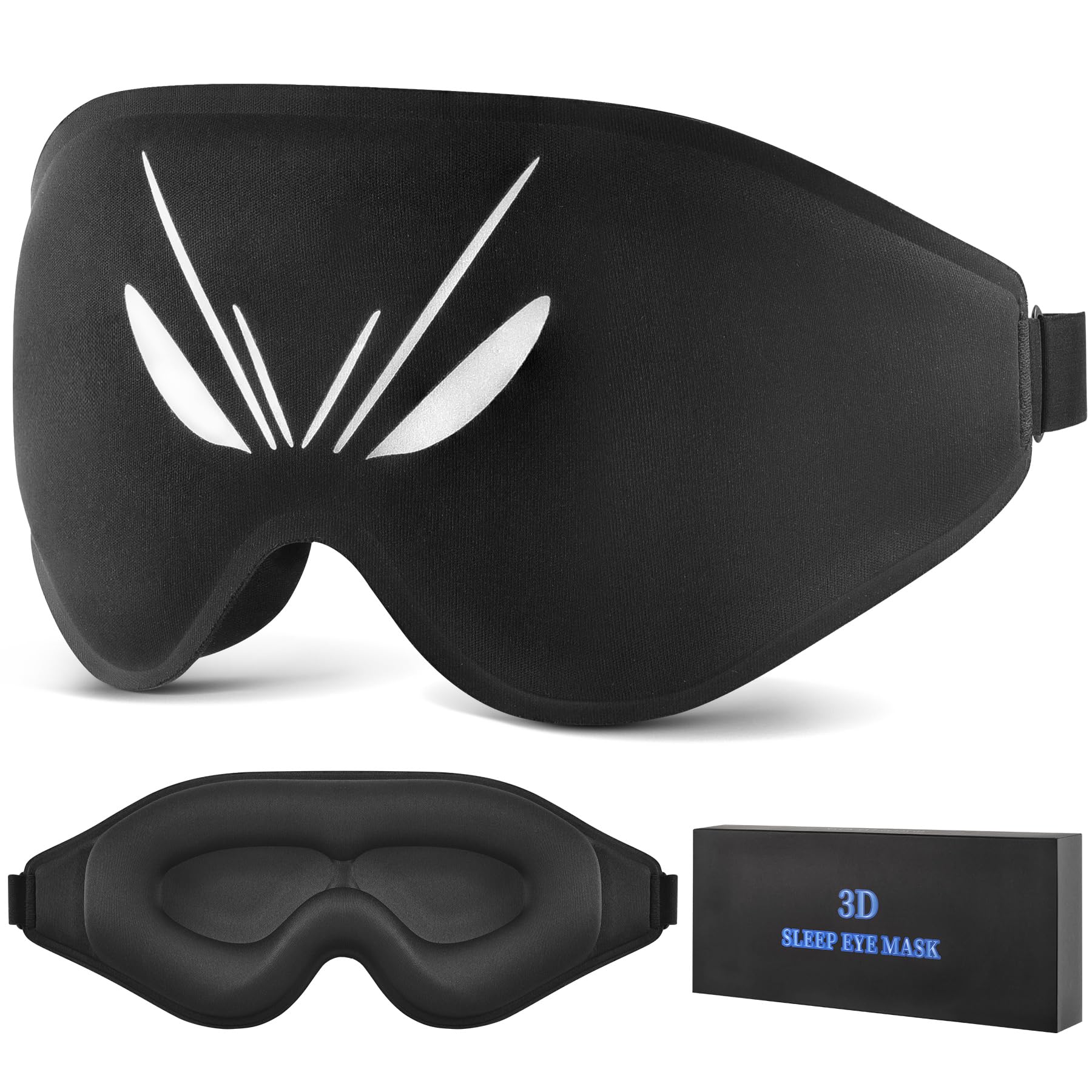 Sleep Mask for Side Sleeper Women Men Eye Mask for Sleeping Light Blocking 3D Contoured Cup Sleeping Mask