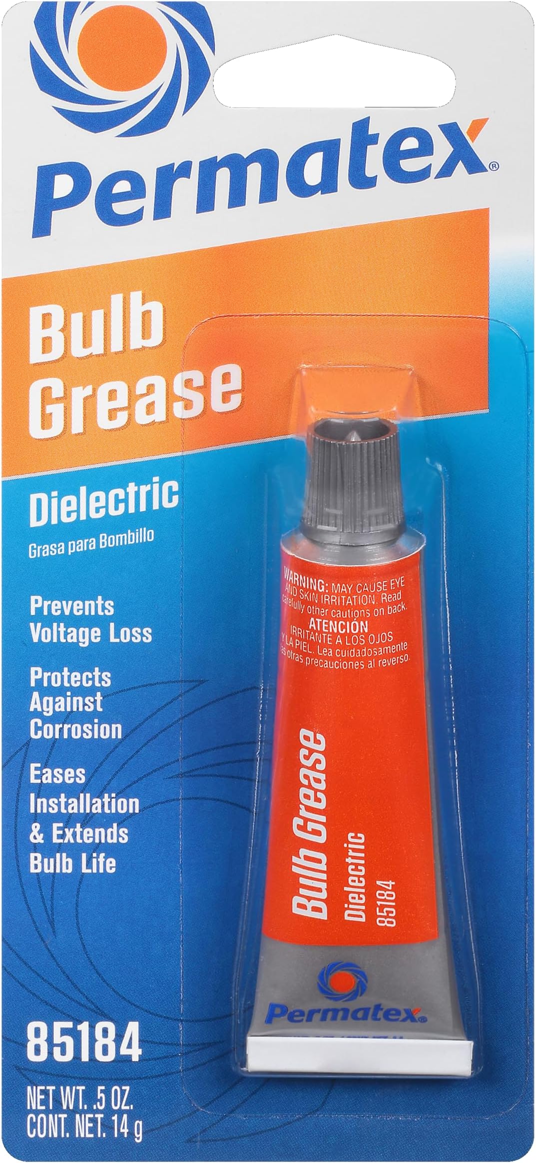 Permatex 85184 Bulb Grease, Increases Performance and extends life of bulbs, Prevents voltage Leakage,Protects electrical connections from Moisture and Dirt 1 x 14g