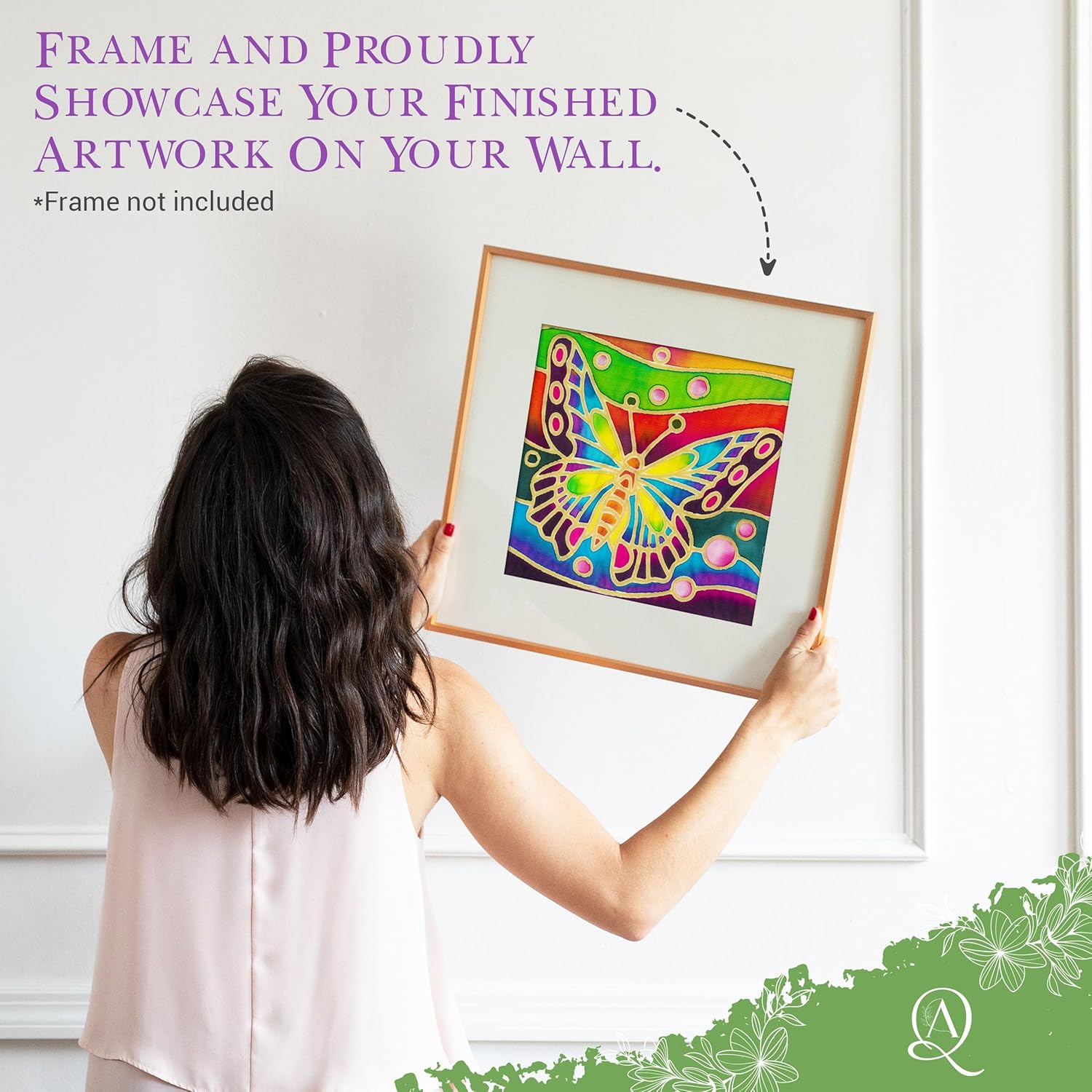 Malaysian Batik Organic Colors Painting 2-in-1 Kit (Butterfly, Orchid Flower) - Art Craft Painting Activity Kit Set for Adults and Kids