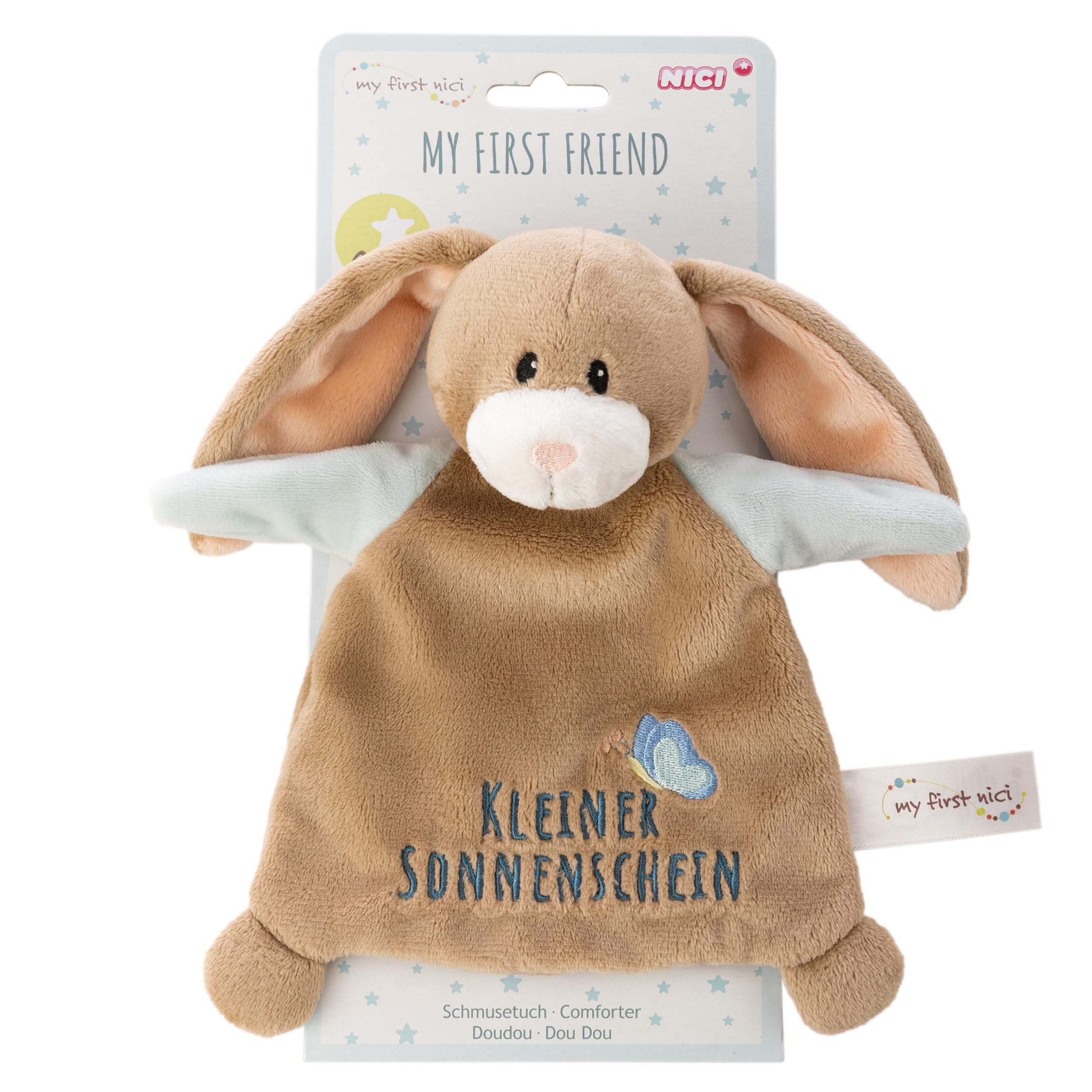 NICI Schmusetuch Hase Lopino „Kleiner Sonnenschein“ 20x17cm - braun - Kuscheltuch für Babys & Kleinkinder, Baby Kuscheltier Schnuffeltuch für Mädchen & Jungen - 62980 - 5