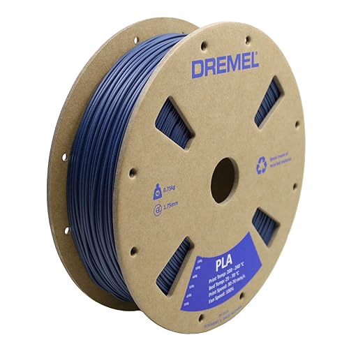 Dremel DigiLab PLA-NAV-01 - Filamento flexible para impresora 3D, 0.069 in de diámetro, peso de carrete de 1.7 lbs, color azul marino, habilitado