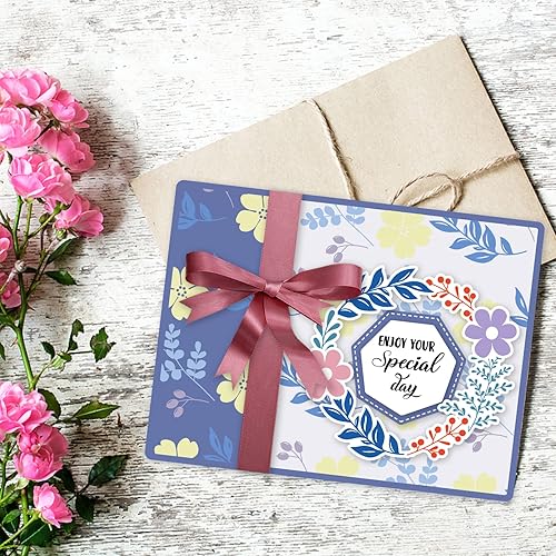 Miniatura 5 de Juego de sellos y troqueles transparentes de hojas troqueladas para hacer tarjetas, sellos de silicona, plantillas cortadas para álbumes de