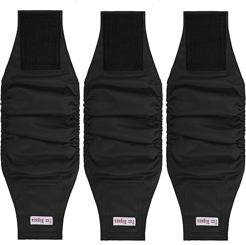 Fuz Bigaza Bandas para el vientre para perros machos, pañales lavables para perros machos, reutilizables para perros machos (paquete de 3, L)