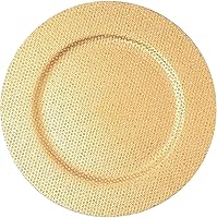 Vista 28 de Simply Elegant Placa de carga de plástico grabada a rayas, placa de servicio para fiestas, cenas, bodas, quinceañeras y eventos, 13 pulgadas