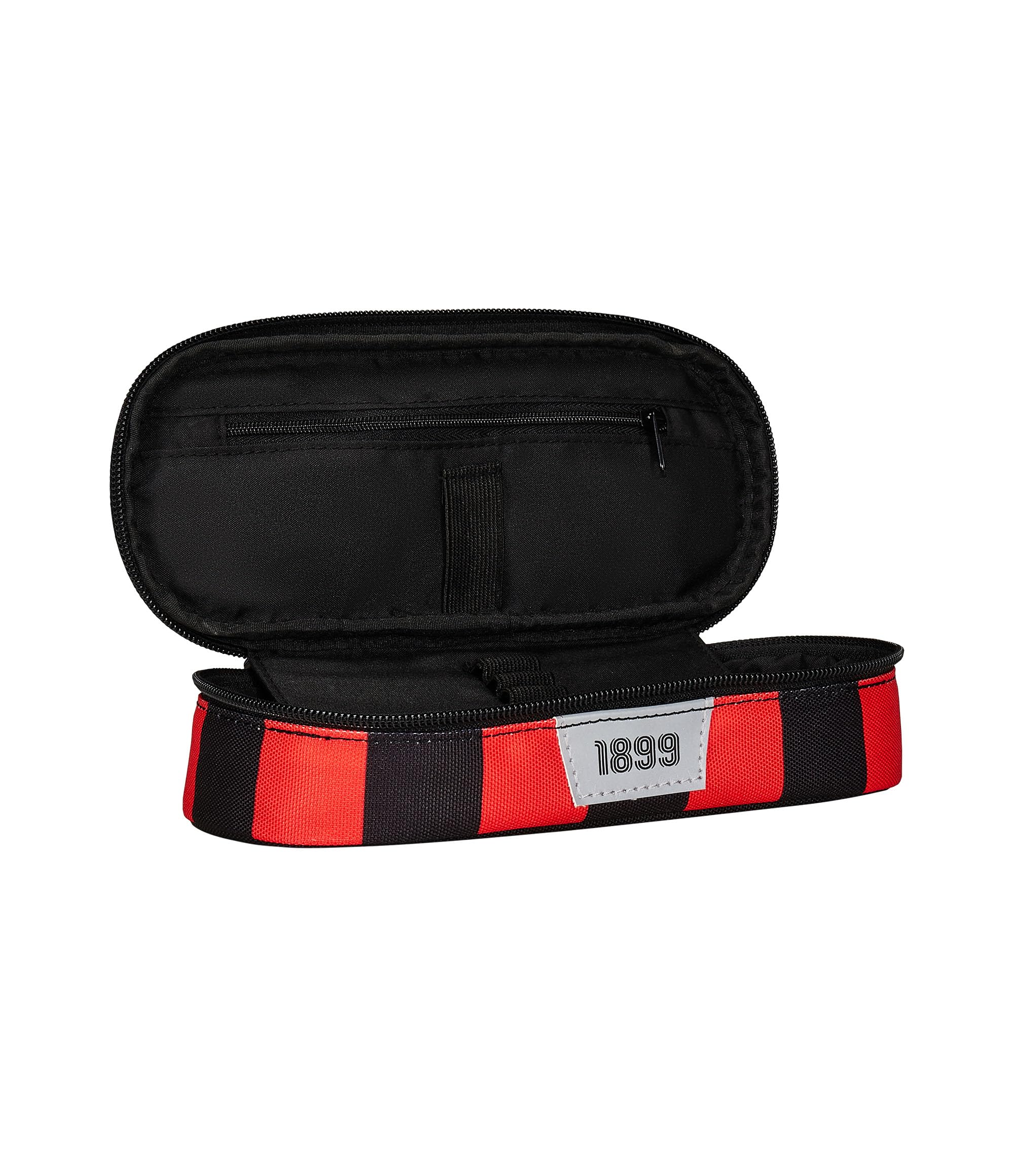 Seven Round Plus School Pencil Case, A.C. Milan Football, Path of Victory, Black Red - Image 2