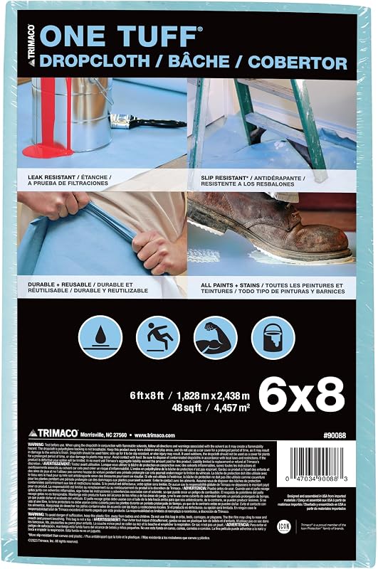 One Tuff Dropcloth, 6-feet x 8-feet