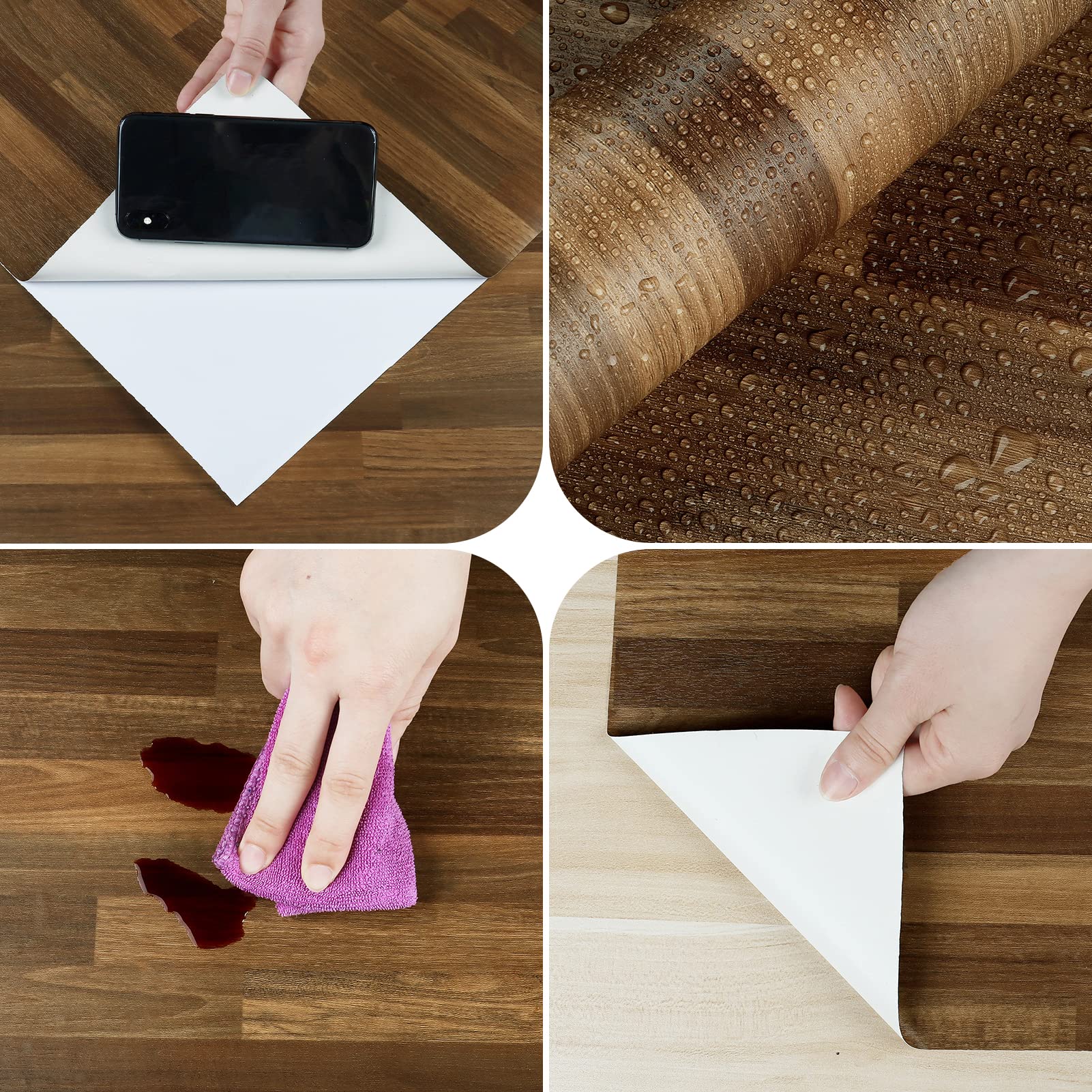 Carta Adesiva Per Mobili Legno Marrone Carta Da Parati Vinile Adesiva Muro Per Piano Di Lavoro Cucina Armadi Carta Da Parati Autoadesiva Camera Da Letto Rotolo Decorativo 60cm x 800cm
