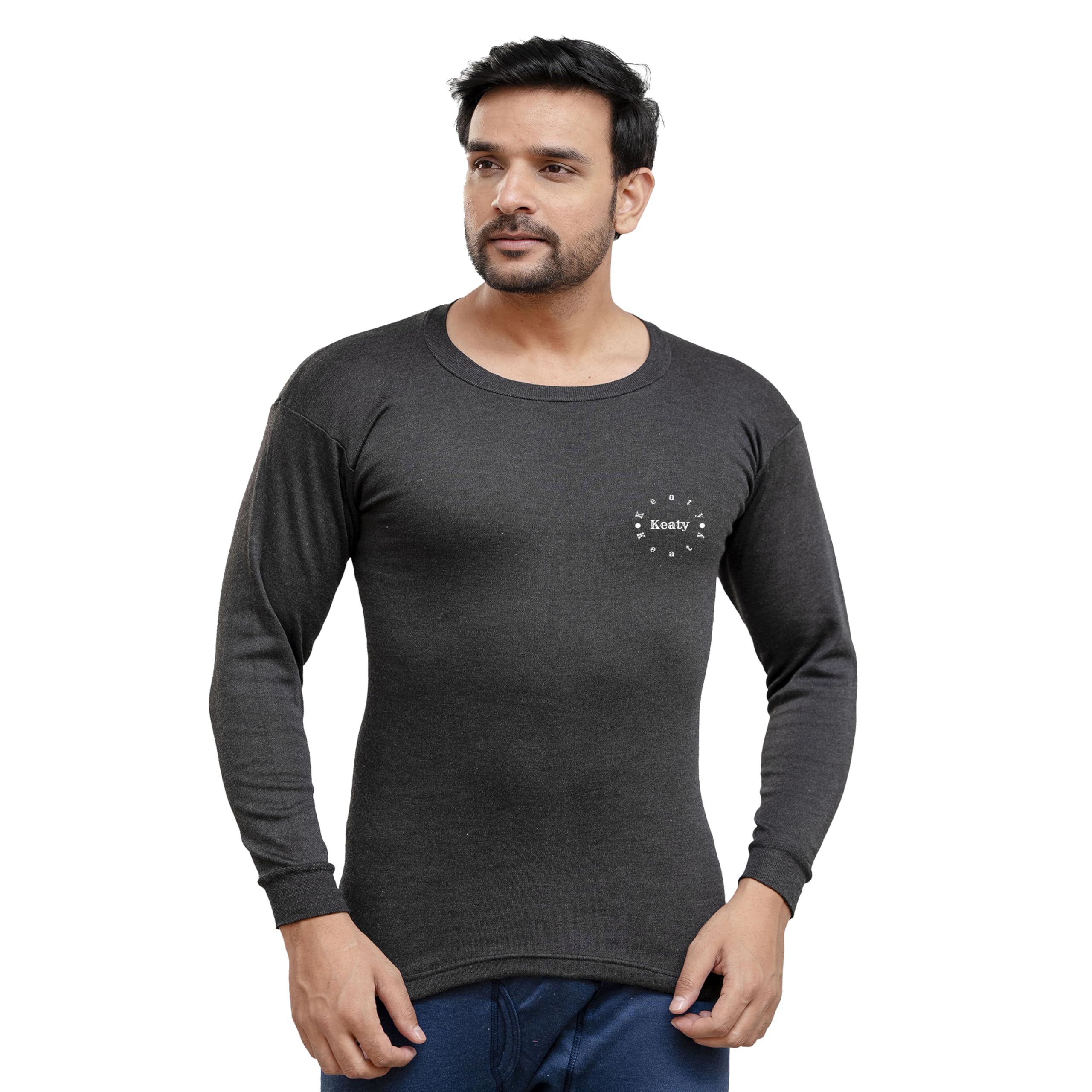 keaty Present Winter Woolen Thermal Top | Round Neck Thermal Top | Full Sleevless Upper Innerwear Warmer for Men-picture-29