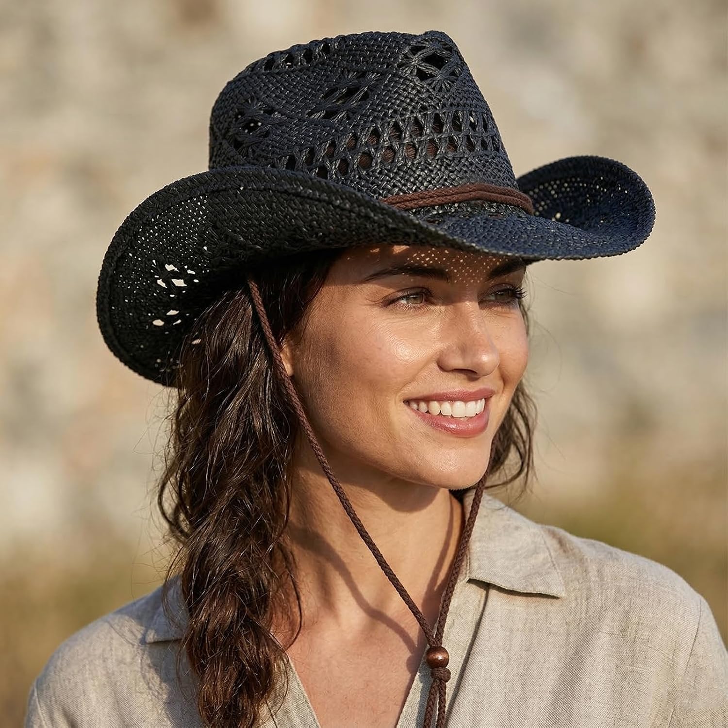 Straw Cowgirl Hat Breathable Women Men Western Panama Jazz Hat | Straw Cowgirl Hat Breathable Women Men Western Panama Jazz Hat Summer Sun Hat for Party Travel Accessories