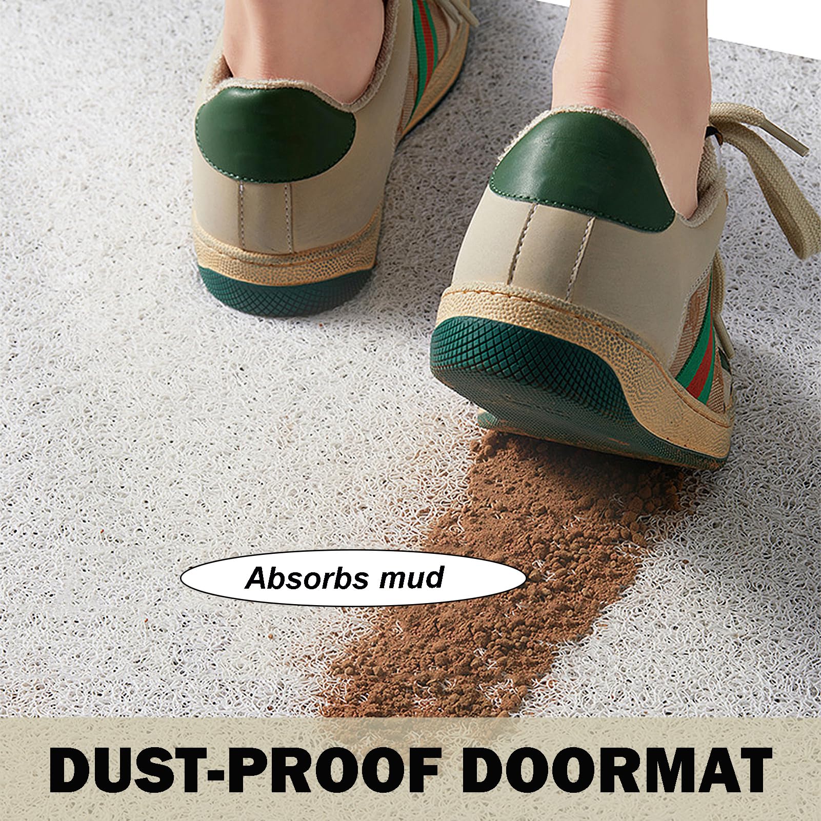 Zerbino per interni ed esterni, in stile retrò, antiscivolo, ecologico e resistente all'usura, decorazione per patio