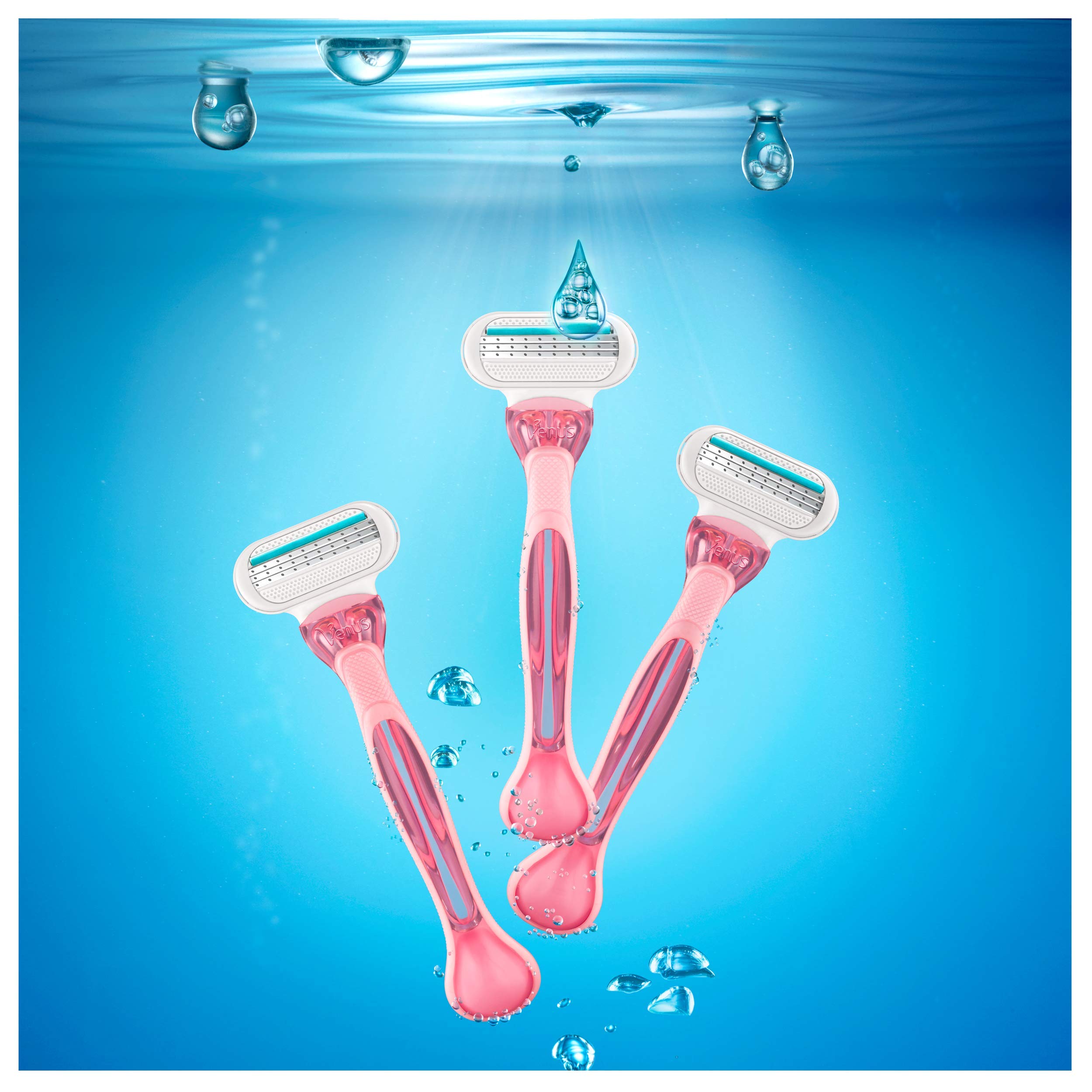 Gillette Venus Sensitive golarka damska, 3 + 1 golarka, opakowanie z 20 ostrzami (3 ostrza), gładkie golenie z nawilżającymi jednorazowymi paskami, pomysł na prezent