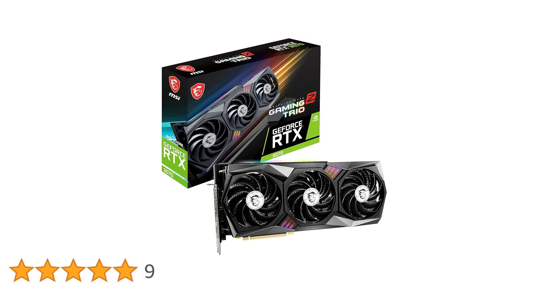 グラフィックボード・グラボ・ビデオカード MSI GeForce RTX 3070 gaming trio MSI Gaming GeForce RTX 3070 8GB GDRR6 256-Bit HDMI/DP Tri