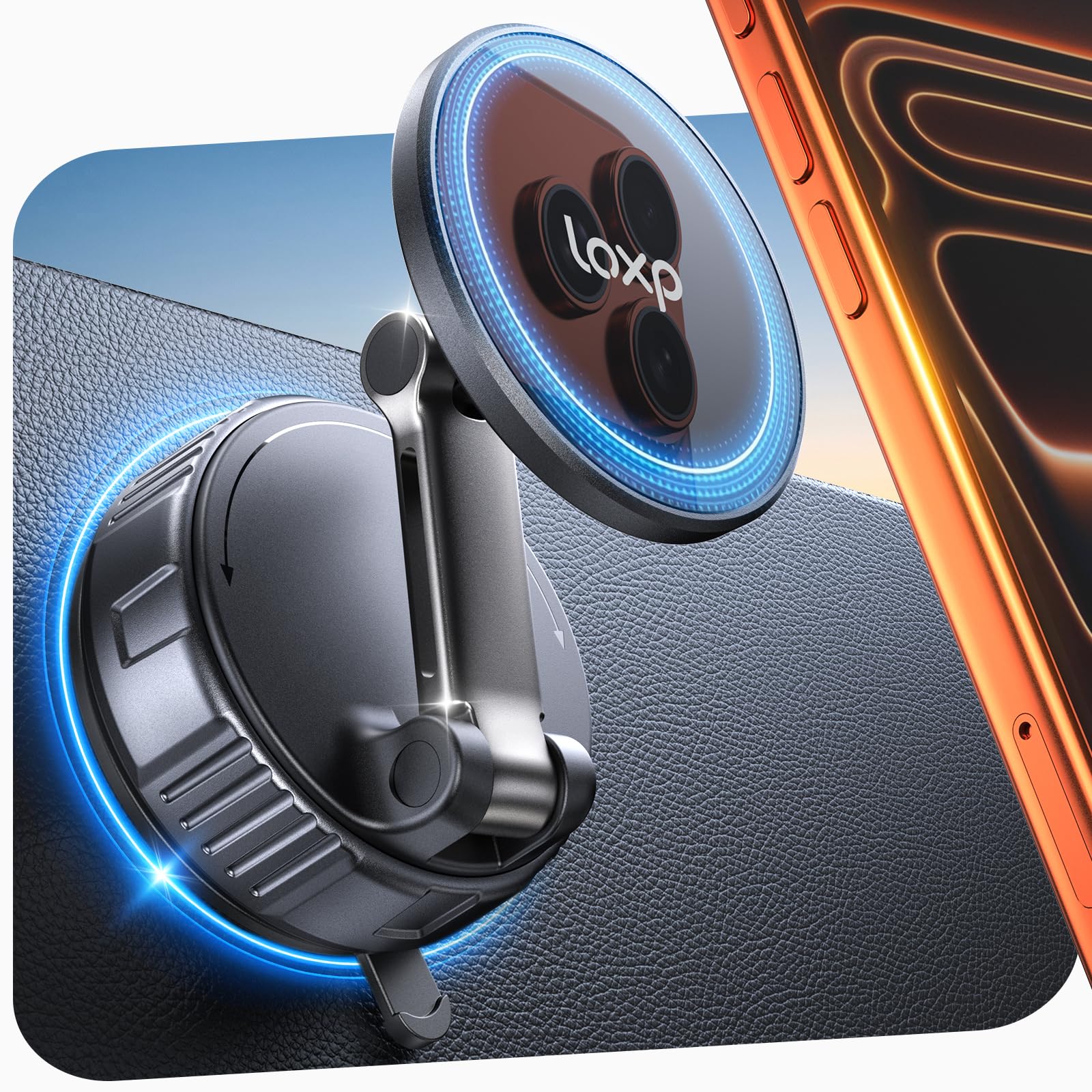LOXP Supporto per auto MagSafe, supporto per telefono per aspirapolvere per