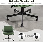 Fizzin chaise de bureau,Criss Cross chaise-croisé chaise de bureau avec roues,Wide Bureau chaise avec coussin arrière rabattable,Mid Back Chaises Ergonomic Computer Beige (vert)