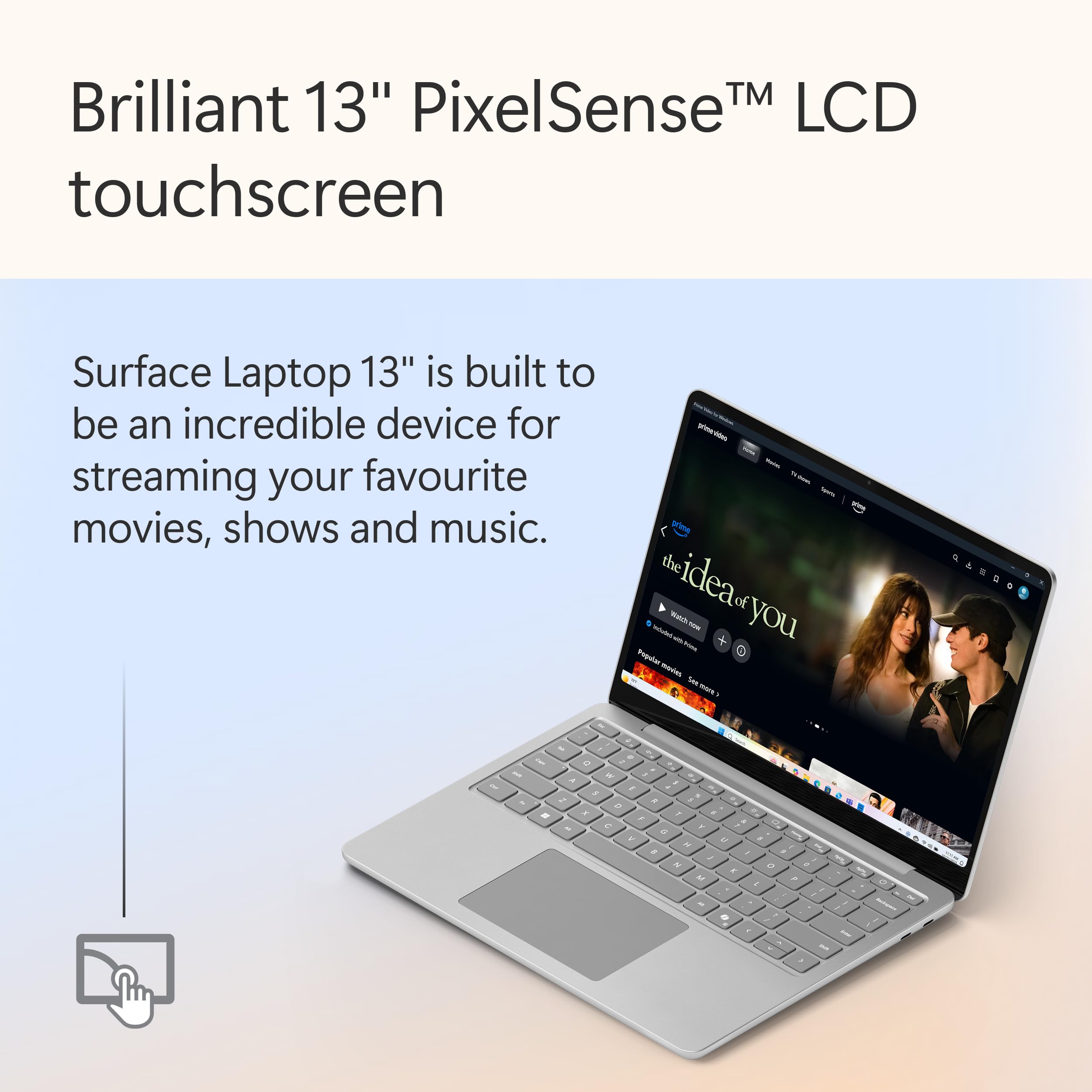 Microsoft Surface Laptop | Copilot+ PC | 13” LCD Touchscreen | Snapdragon® X Plus | 16GB Memory | 512GB SSD | Latest Model, 1st Edition | Platinum — view 4