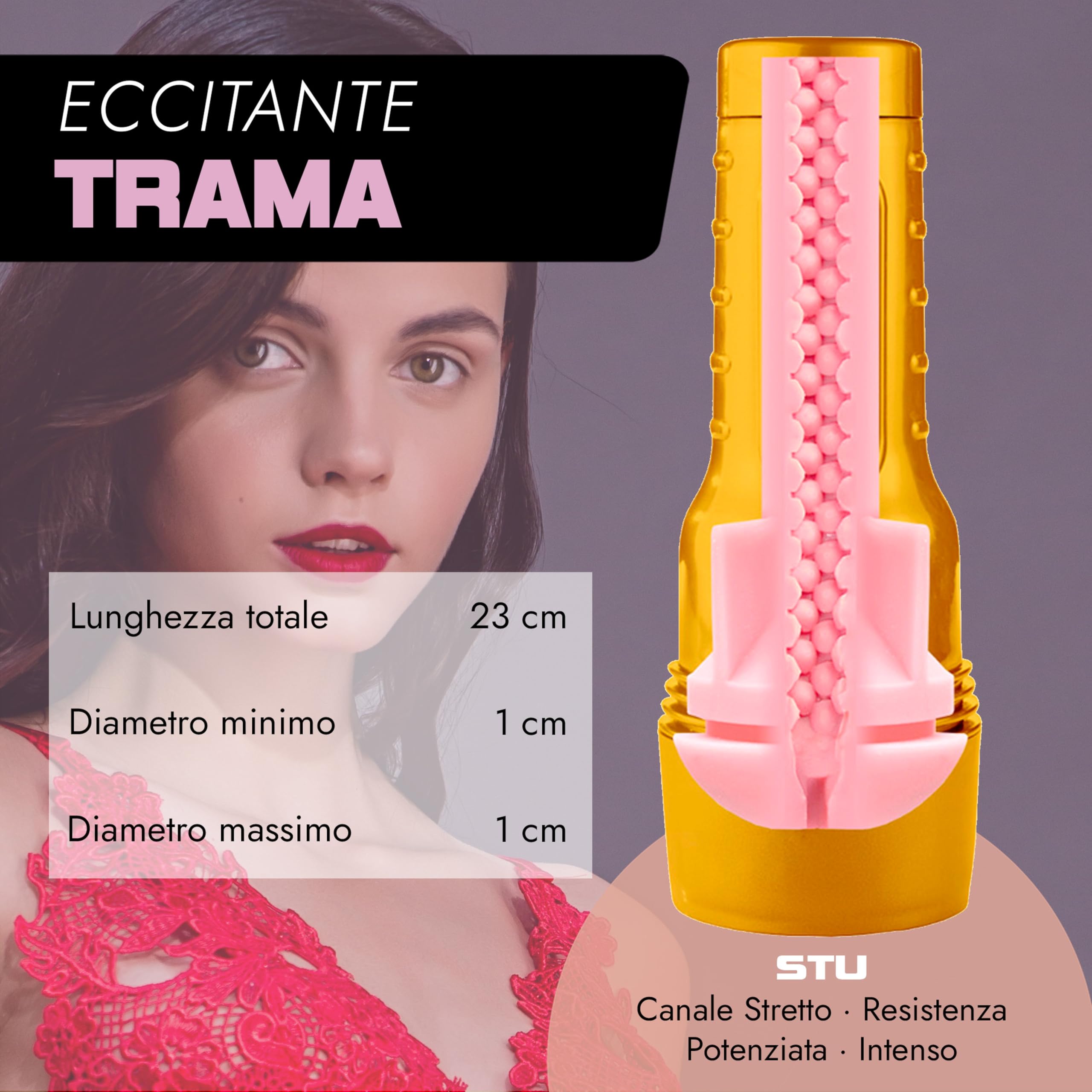 Fleshlight Pink Lady Stamina Training Unit - SuperSkin masturbatore, giocattolo del sesso estremamente realistico