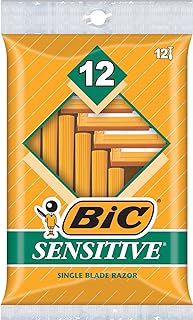 BIC Single Blade Razor, Sensitive, 12 ct
