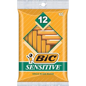 BIC Single Blade Razor Sensitive 12 ct