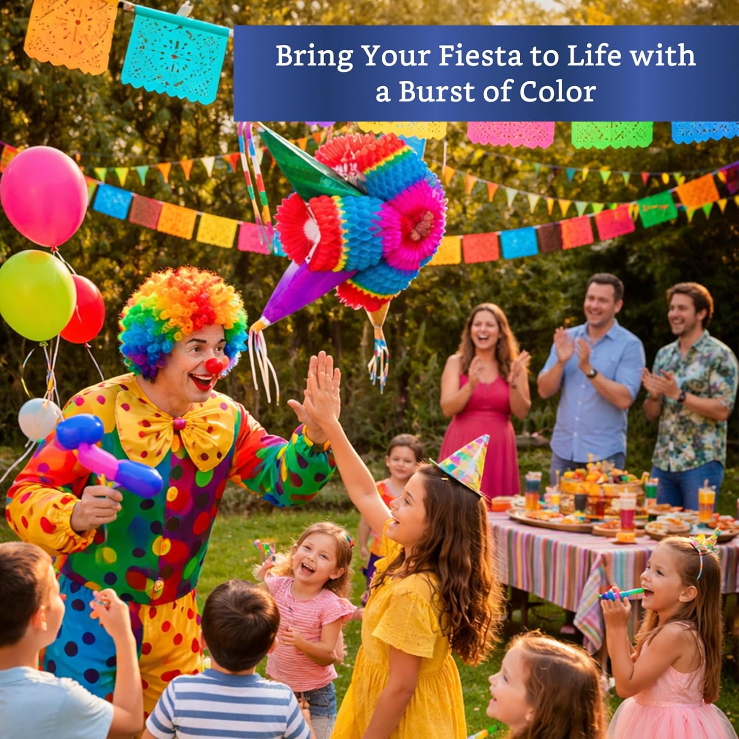 Mexican Piñata (Medium 26 inches) - Authentic Handmade Foldable Pinata for Birthday Party - Piñatas para Cumpleaños - Fiesta Piniata - Mexican Star Pinata - Cinco de Mayo Pinatas