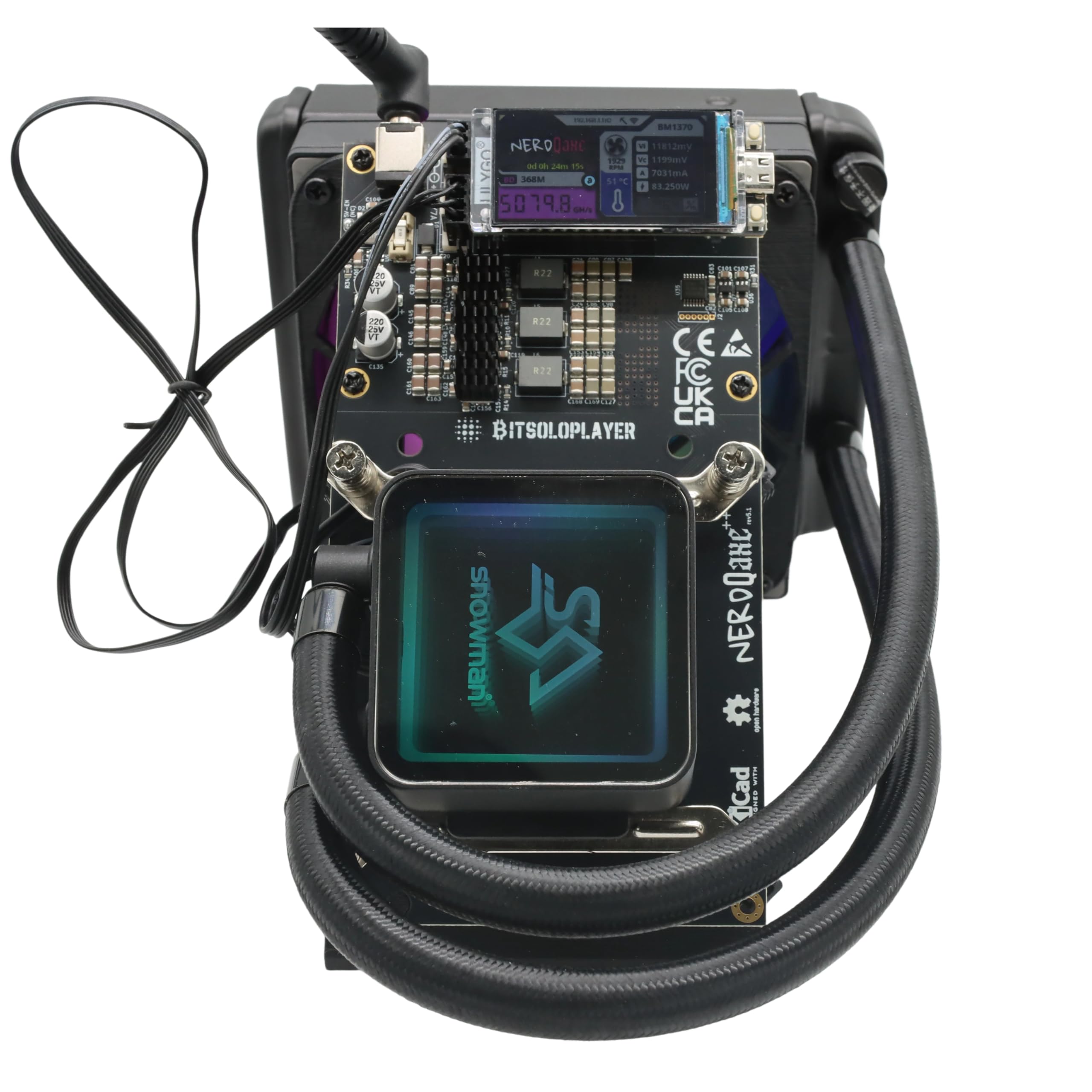 Amazon.com: Bitcoin Miner Nerdqaxe++ Hydro 4.8TH/S 75W Silent Low Power Bitcoin  Home Miner SHA-256 Crypto Asic Miner Support Solo or Pool Mining :  Electronics