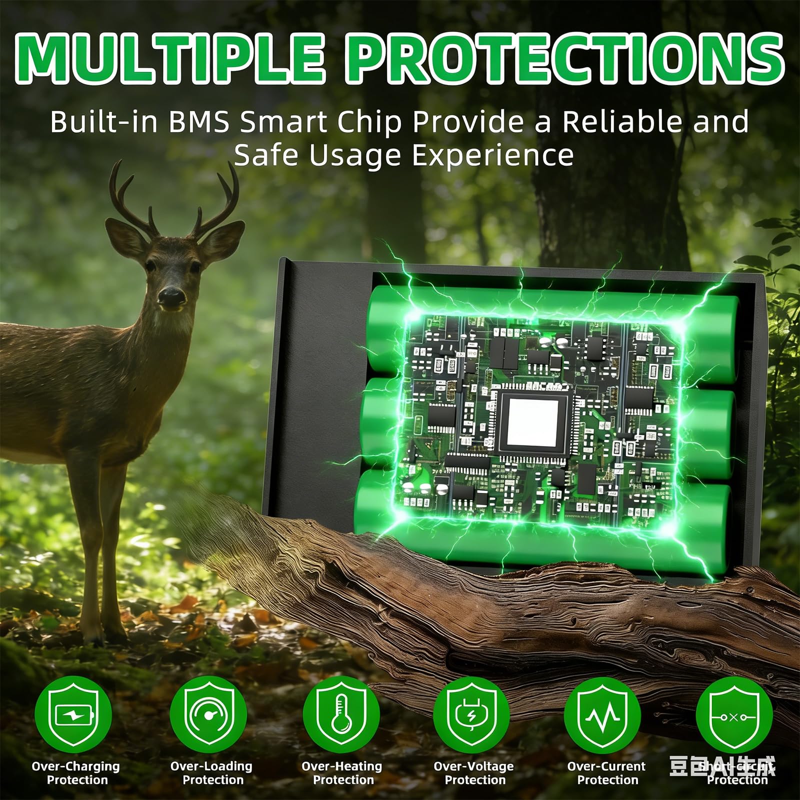 Cartucho de batería de litio recargable para cámara Stealth Cam Trail Flashback, Deceptor/Fusion/Connect MAX Hunting Cellular Trail Cams (12 V 7000 mAh Cap UPG)