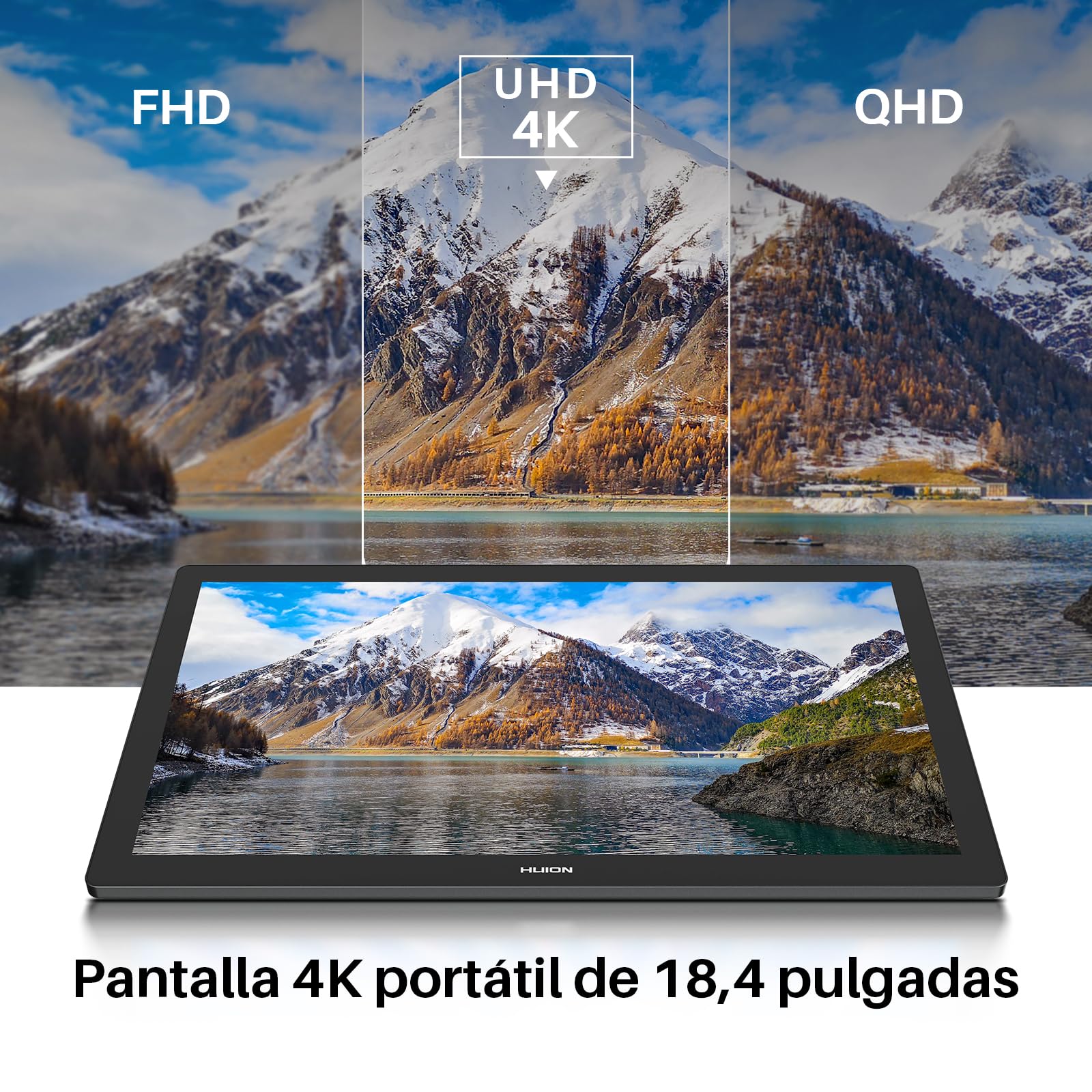 HUION Kamvas Pro 19 Tableta Gráfica con Pantalla, 4K UHD Táctil