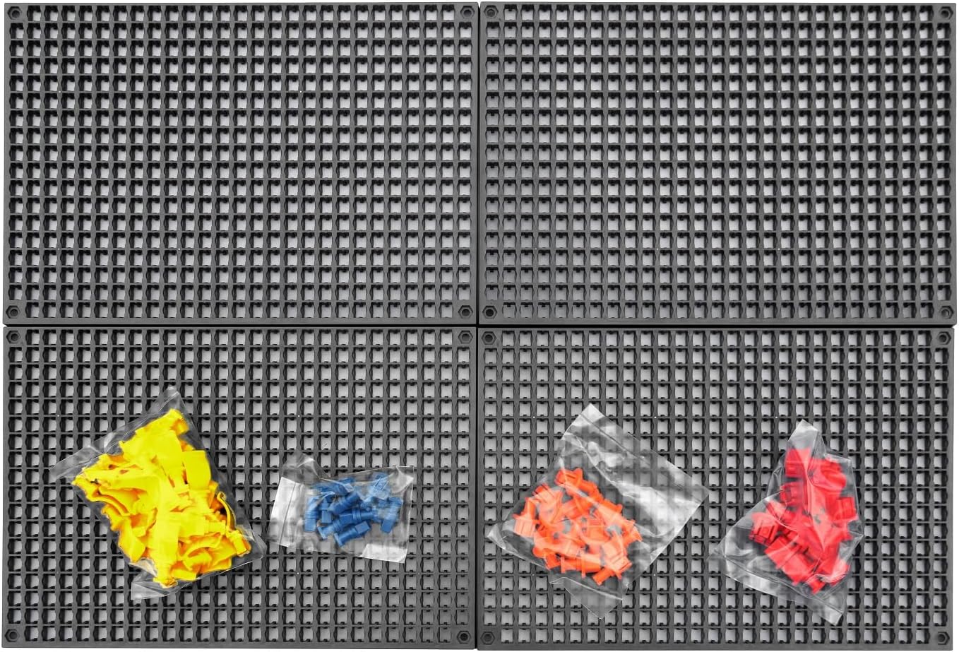 Product image of Organizer Genie 76 Piece Pegboard Tool Organizer Starter Kit, Flexible and Specially Designed to Hold All Tools - 4 Black Modular Peg Boards, 36 Socket Holders, 36 Universal Clips