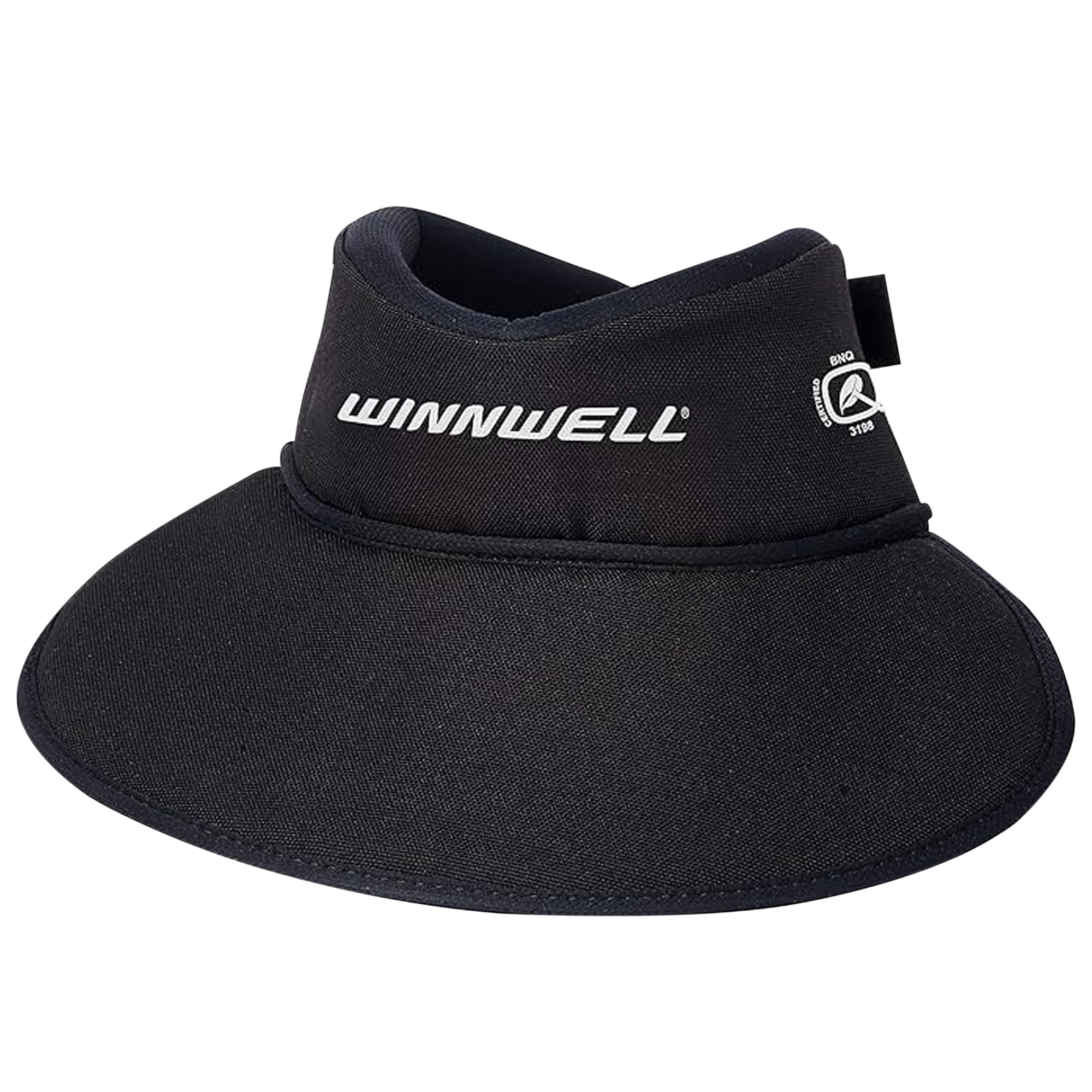 Winnwell Neck Guard Collar With Bib - Ice Hockey Protection Gear Made For Senior, Youth, Men & Women - Cut Resistant Collar Protection for Hockey, Ringette, Paintball & Sports - Youth