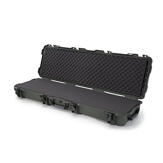 Plasticase, Inc. Nanuk 995 Waterproof Professional Gun Case with Foam for Rifle w/Wheels - Olive, Long, 995-1006