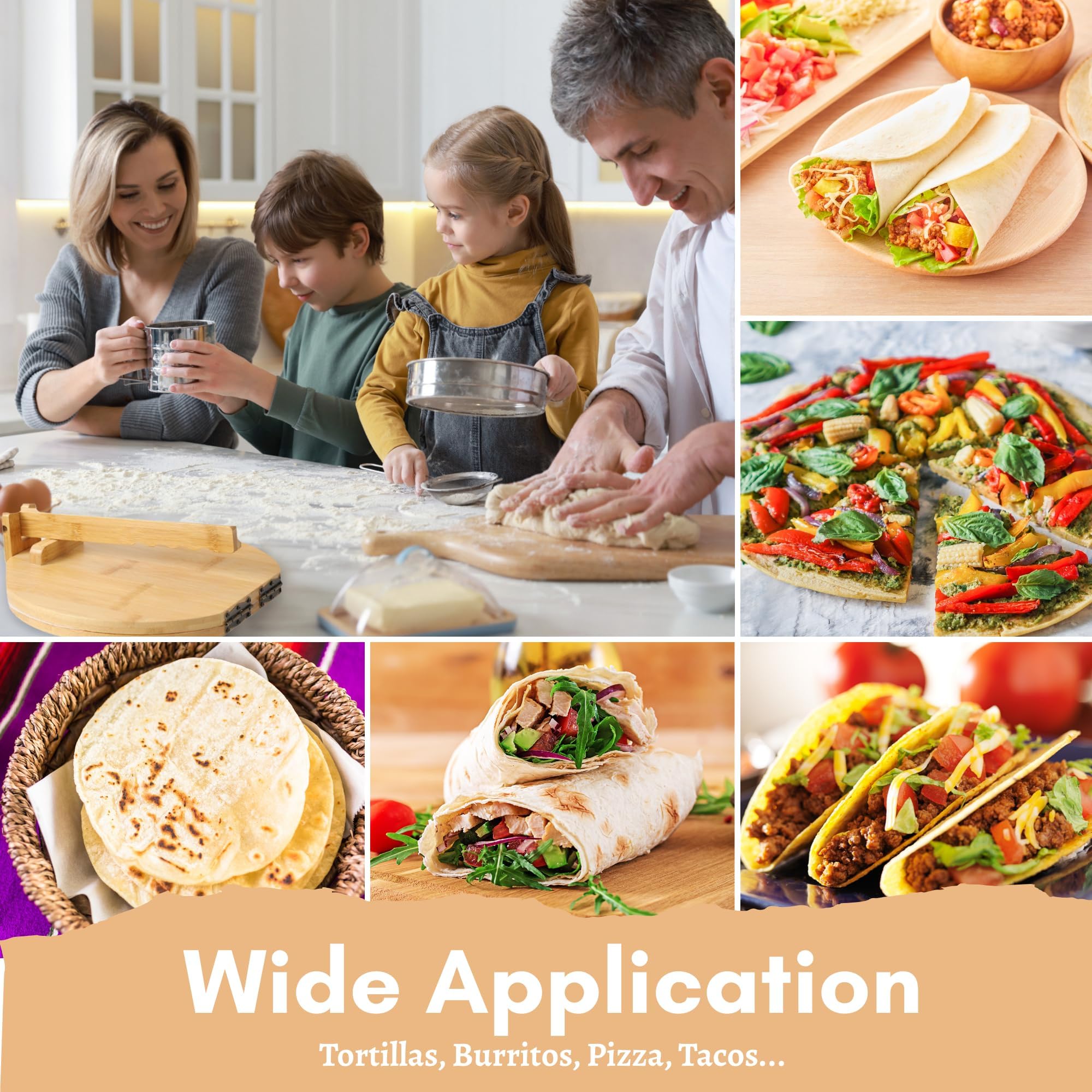 Bamboo Tortilla Press - Make Authentic Tortillas! -6