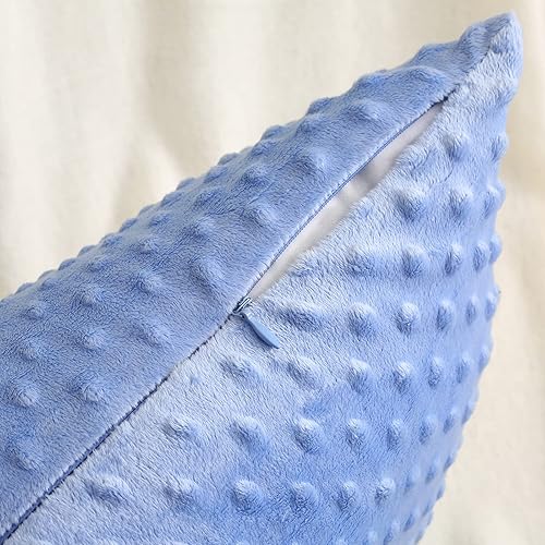 Miniatura 2 de DaysU Juego de 2 fundas de almohada decorativas de felpa suave y sedosa con puntos elevados relajantes, fundas de almohada decorativas de 18 x 18