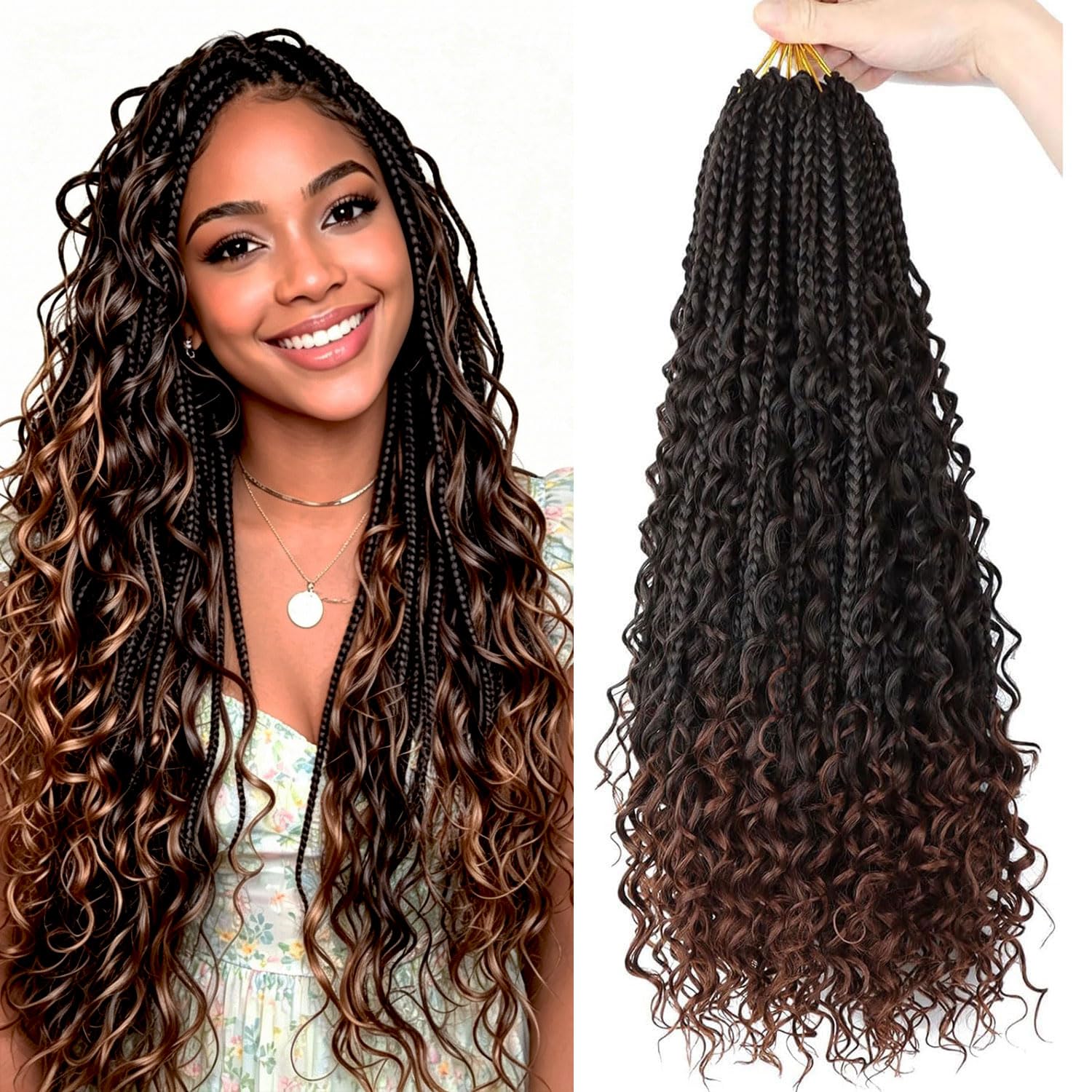 Amazon.com : 20 Inch Goddess Box Braids Crochet Hair 8 Packs