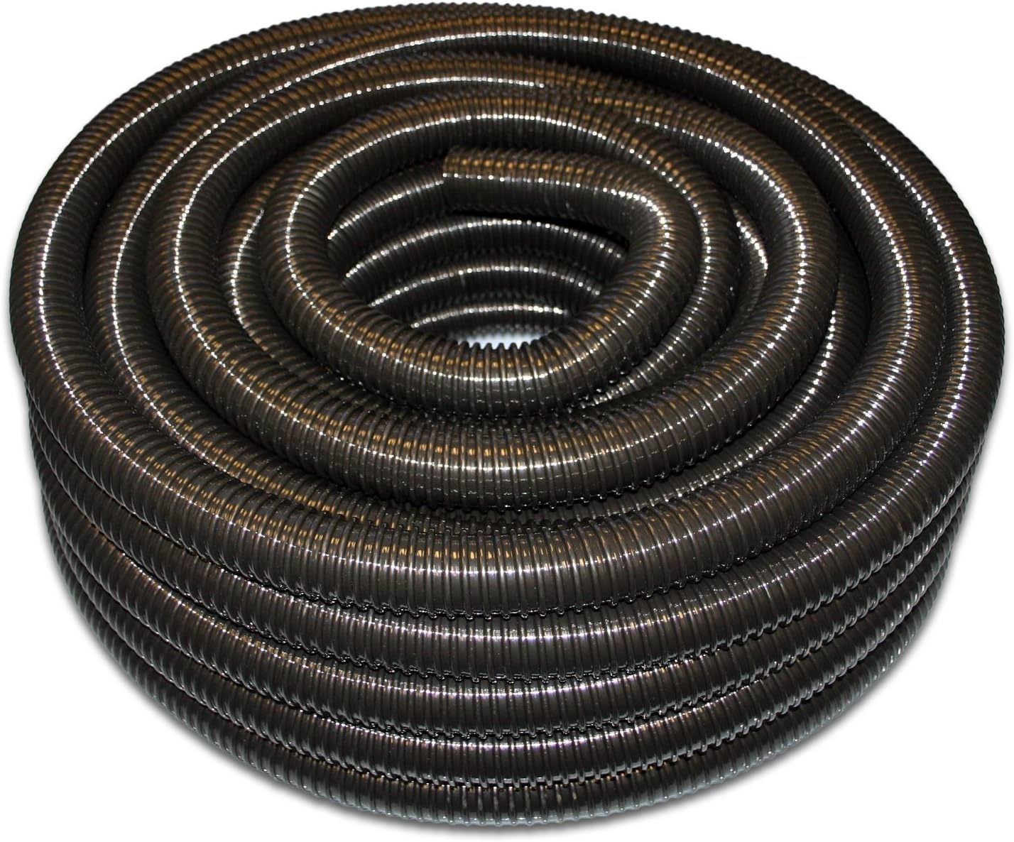 Tricoflex40mm Corrugated Black PVC Flexible Pond Hose & Ducting - 20 Metre Length - Premium Brand