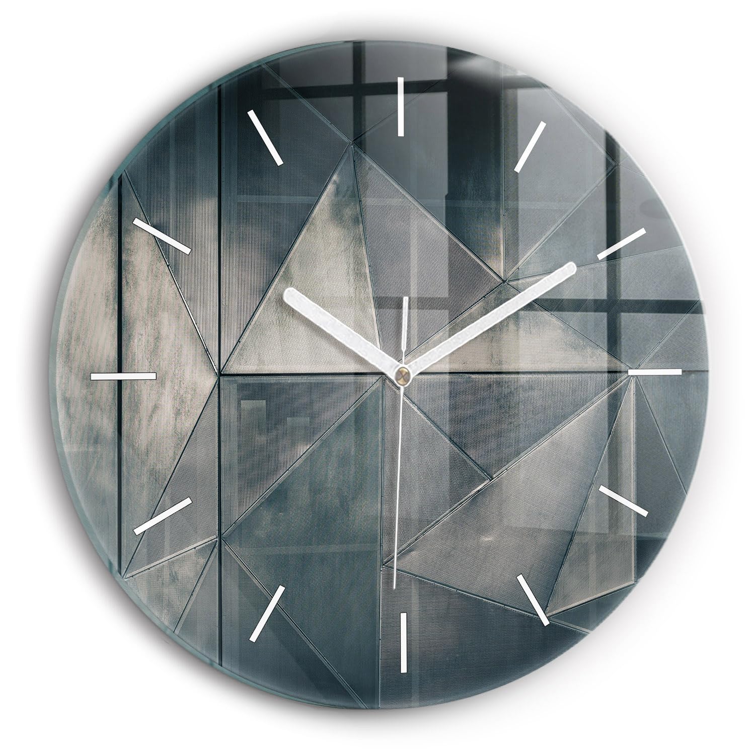 Horloge en verre silencieuse pour salon moderne Wallfluent aux couleurs vives
