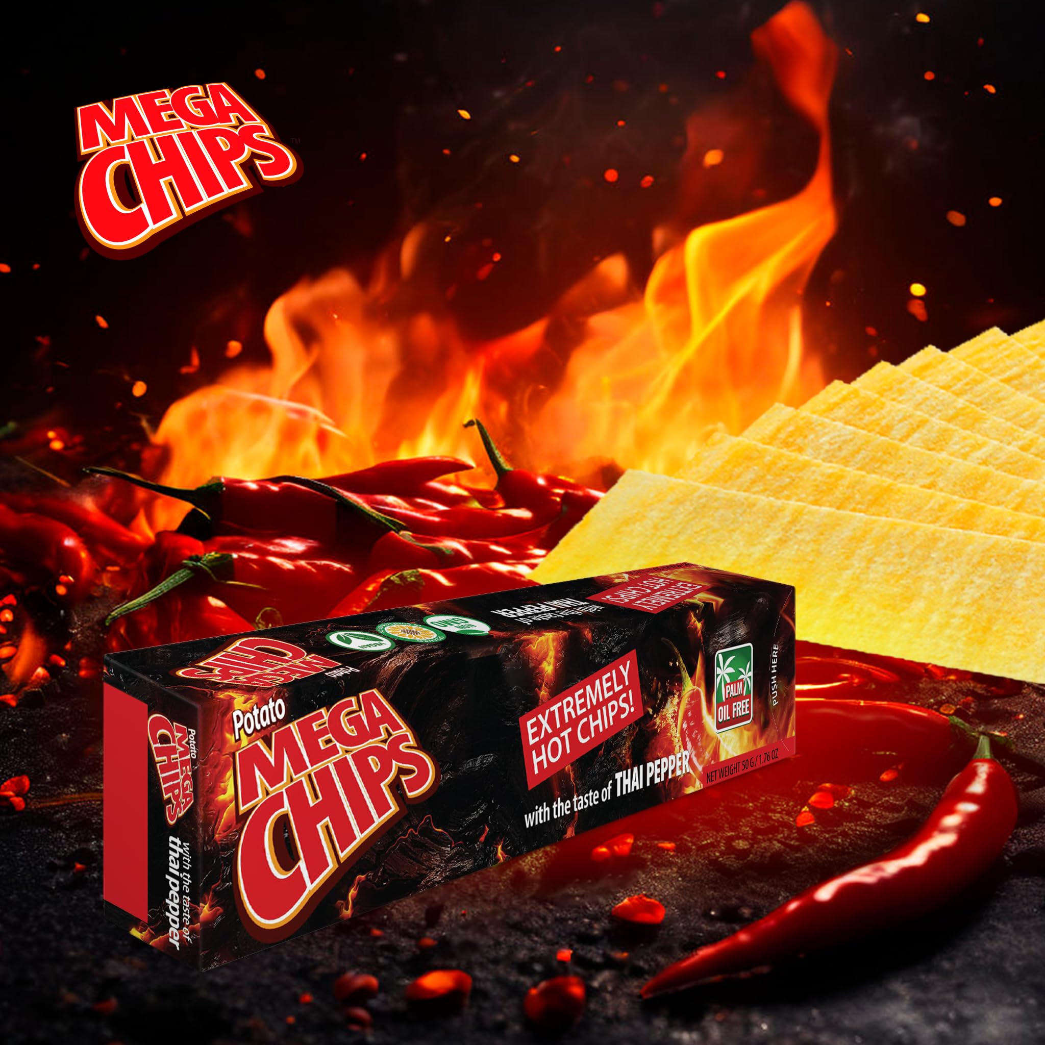 Mega Chips Thai Pepper & Tomato Spicy Flavour Combo - Imported