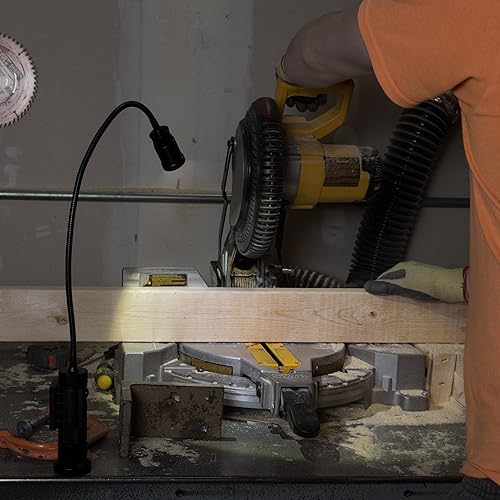 Miniatura 4 de Stalwart CREE - Luz de trabajo LED  Lámpara de luz magnética de 550 lúmenes con cuello de cisne flexible  Lámpara LED portátil para costura,